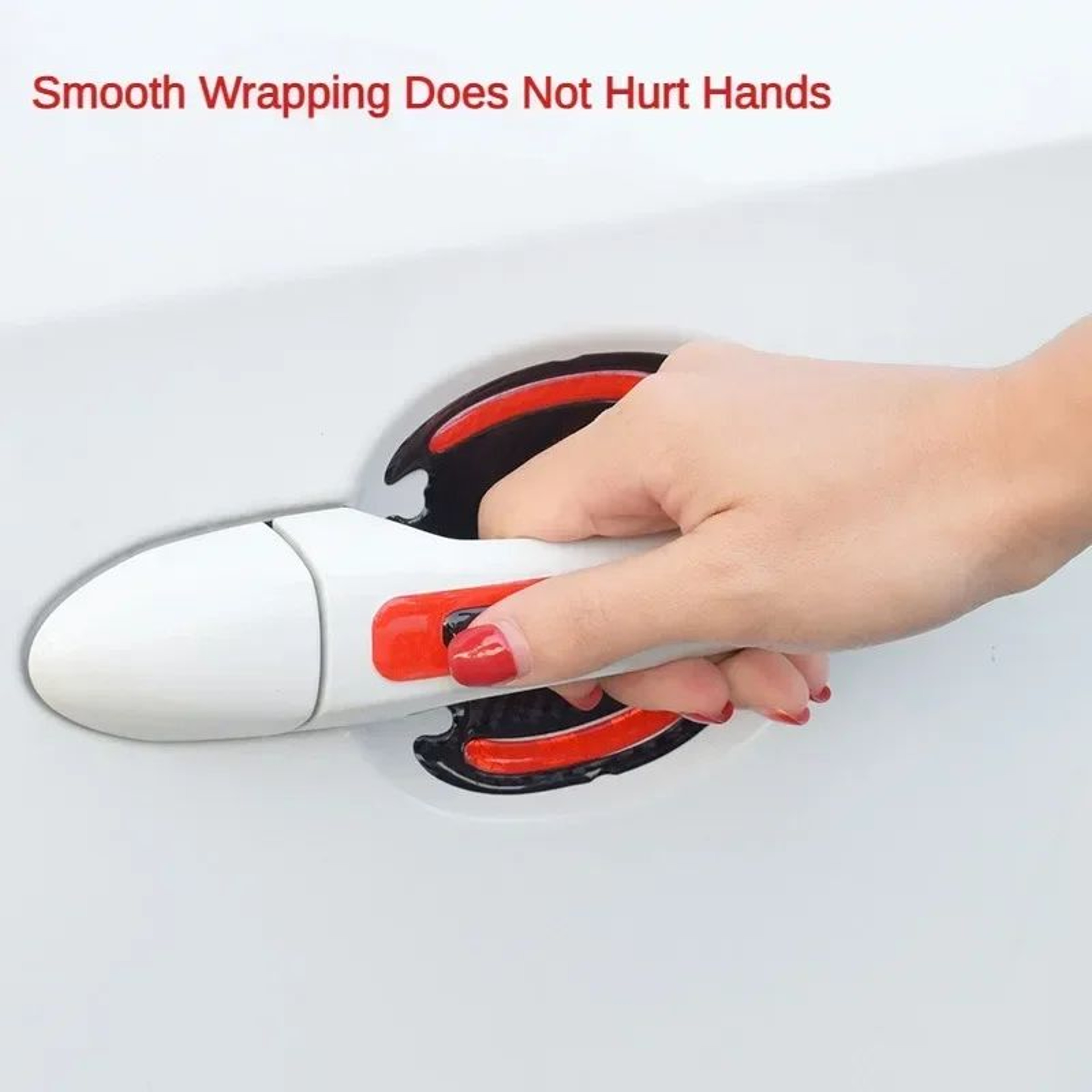 3D Reflective Car Door Handle Protector Stickers Anti Scratch Door Handle Guard 2