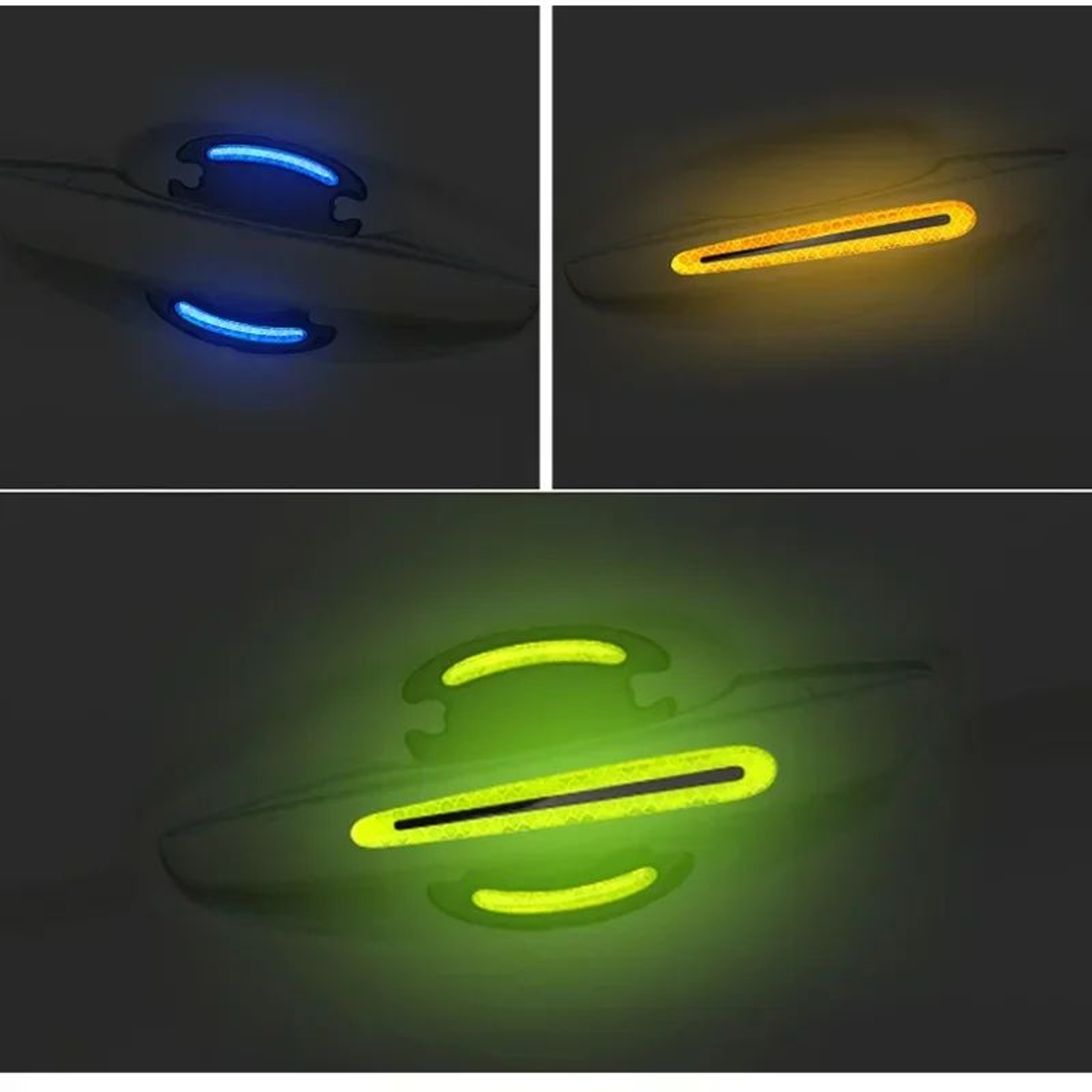 3D Reflective Car Door Handle Protector Stickers Anti Scratch Door Handle Guard 4