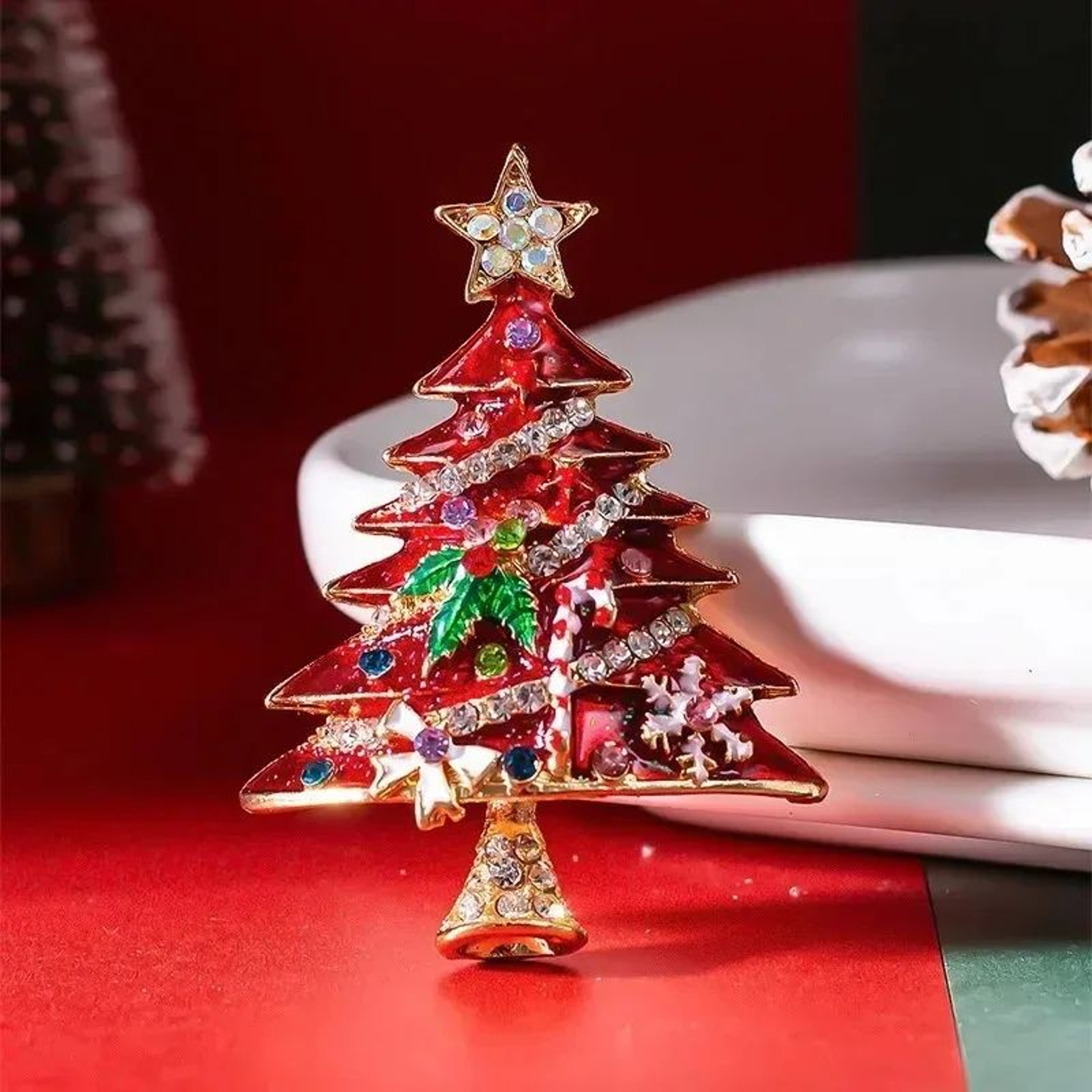 Christmas Tree Enamel Pin Brooch Holiday Lapel Pin Gift For Her And Him 4