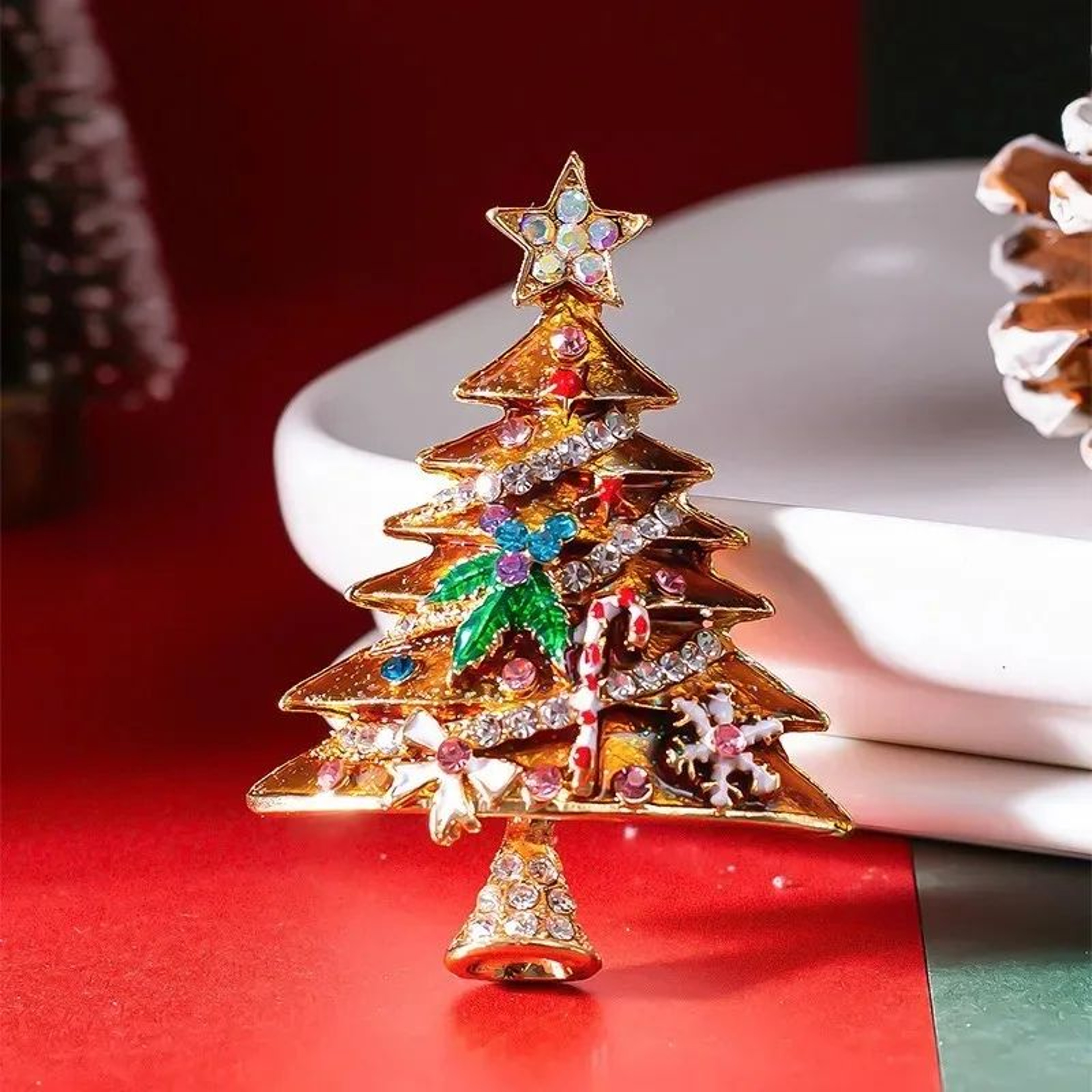 Christmas Tree Enamel Pin Brooch Holiday Lapel Pin Gift For Her And Him 5