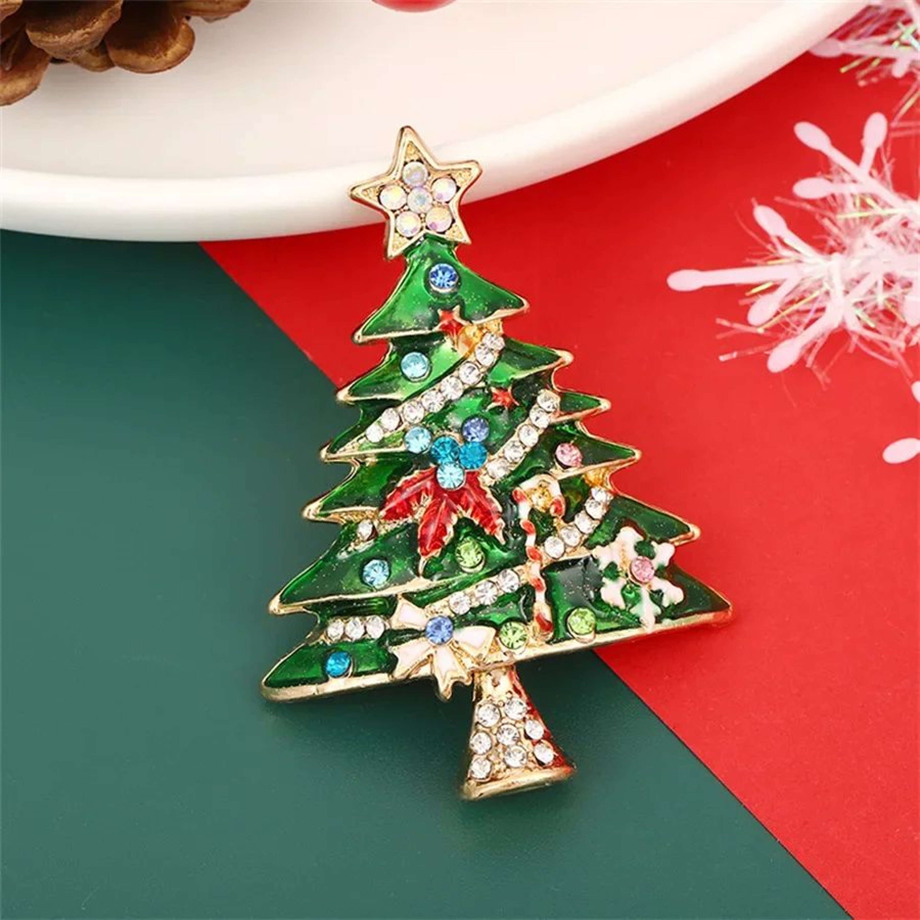 Christmas Tree Enamel Pin Brooch Holiday Lapel Pin Gift For Her And Him 6