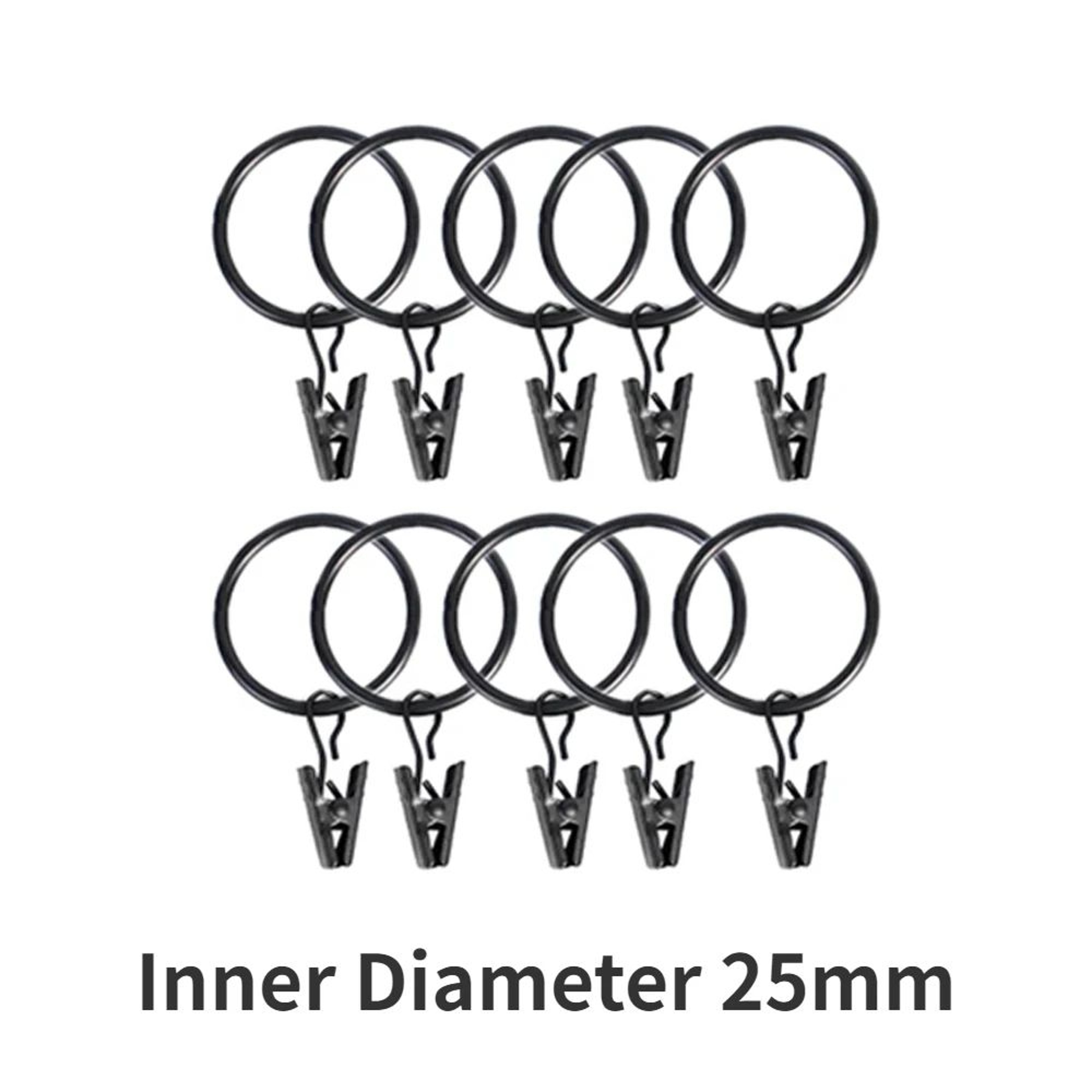 10 Piece Metal Curtain Clips With Hooks Rustproof Curtain Hanging Rings 6