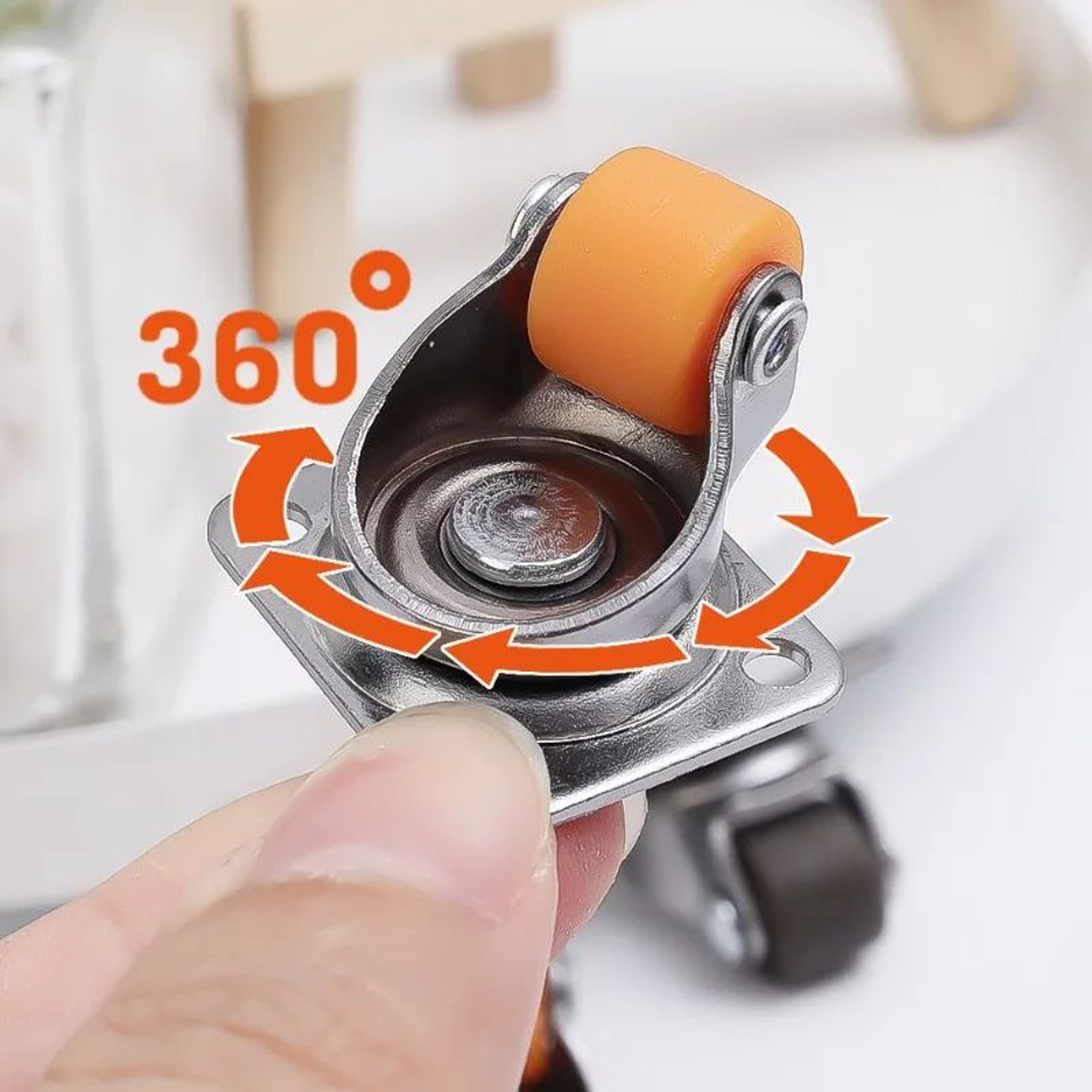 Heavy Duty Swivel Caster Wheels Silent Rubber Furniture Casters 4