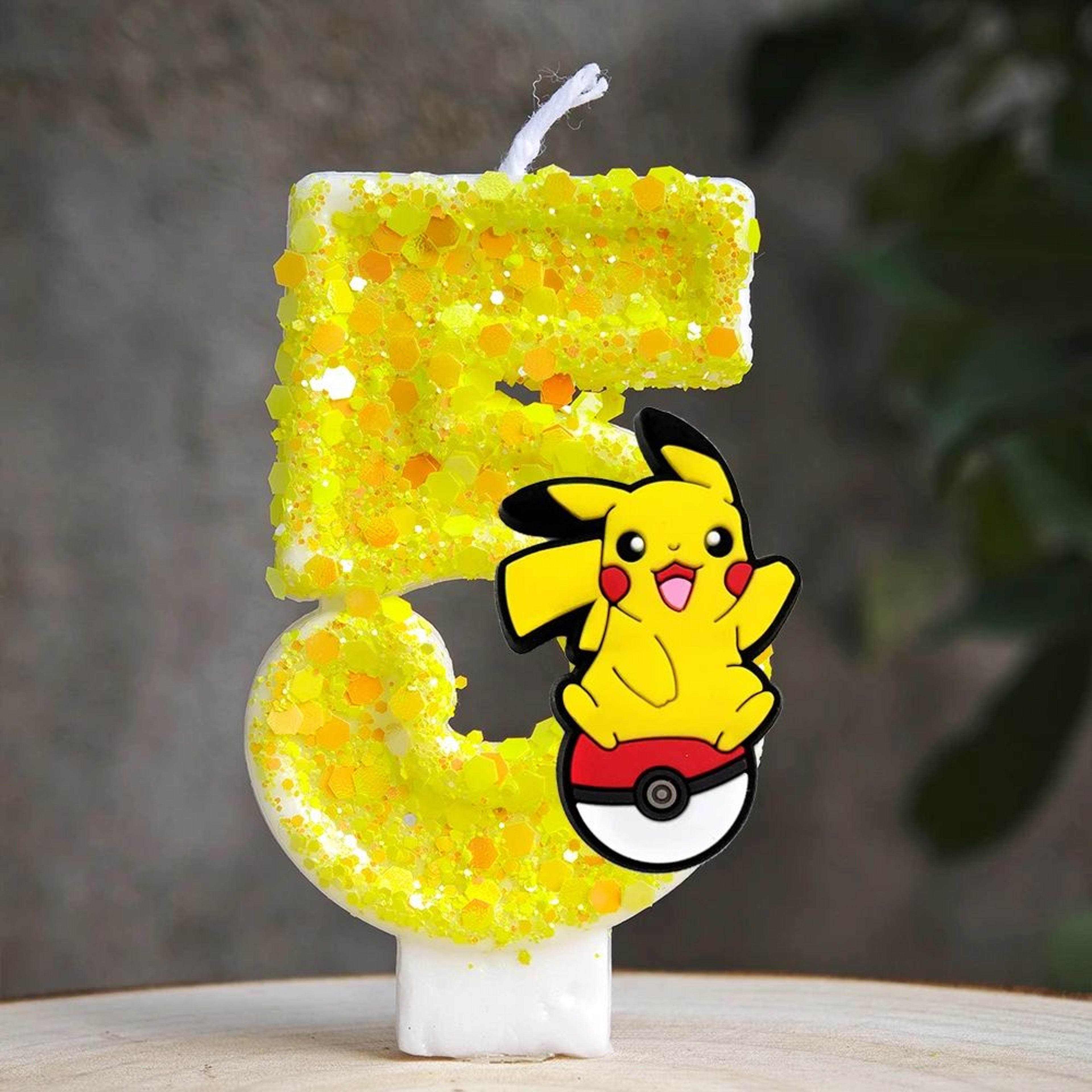 Pikachu Number Birthday Cake Candle 5