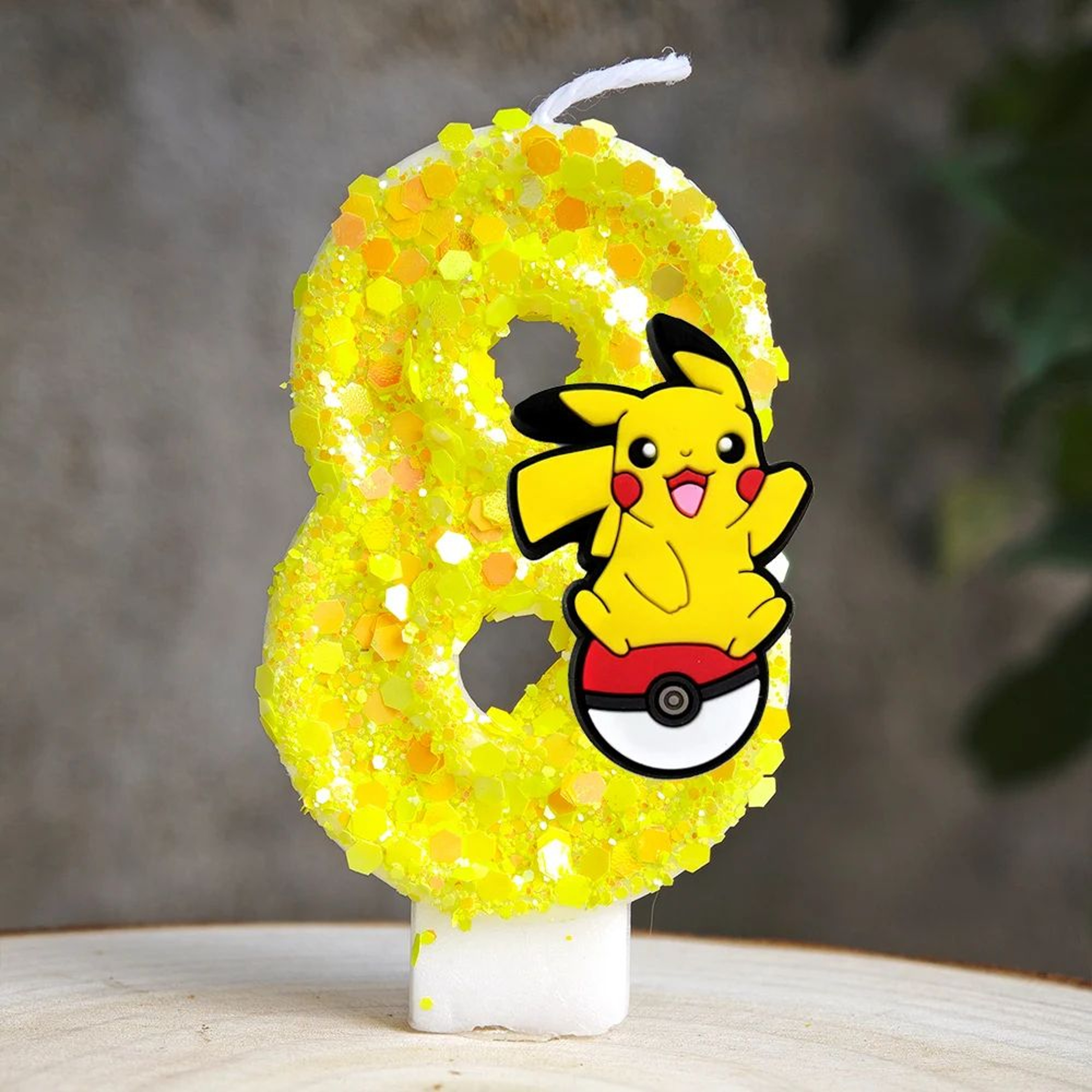 Pikachu Number Birthday Cake Candle 8