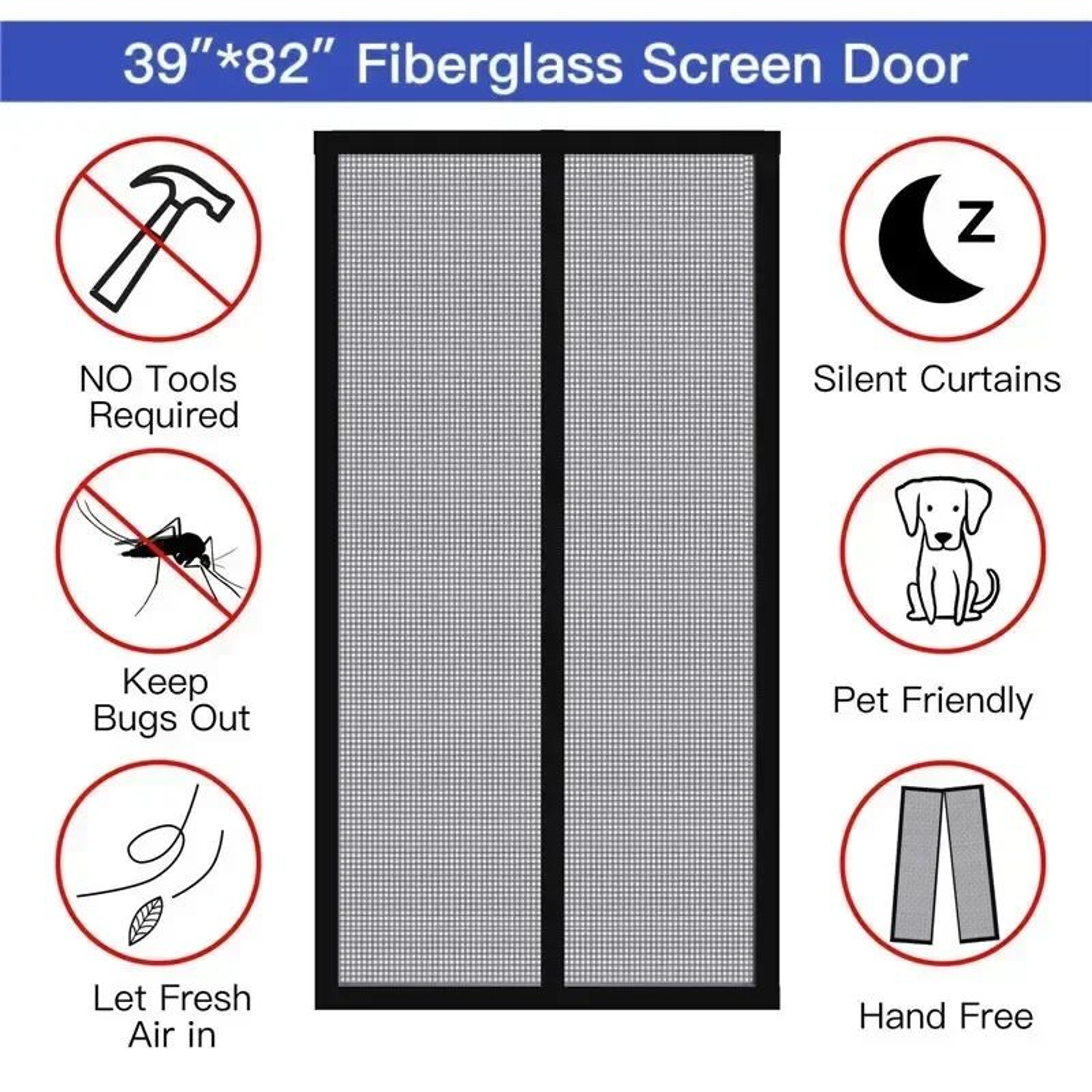 Magnetic Mosquito Window Screen Invisible Insect Mesh 2