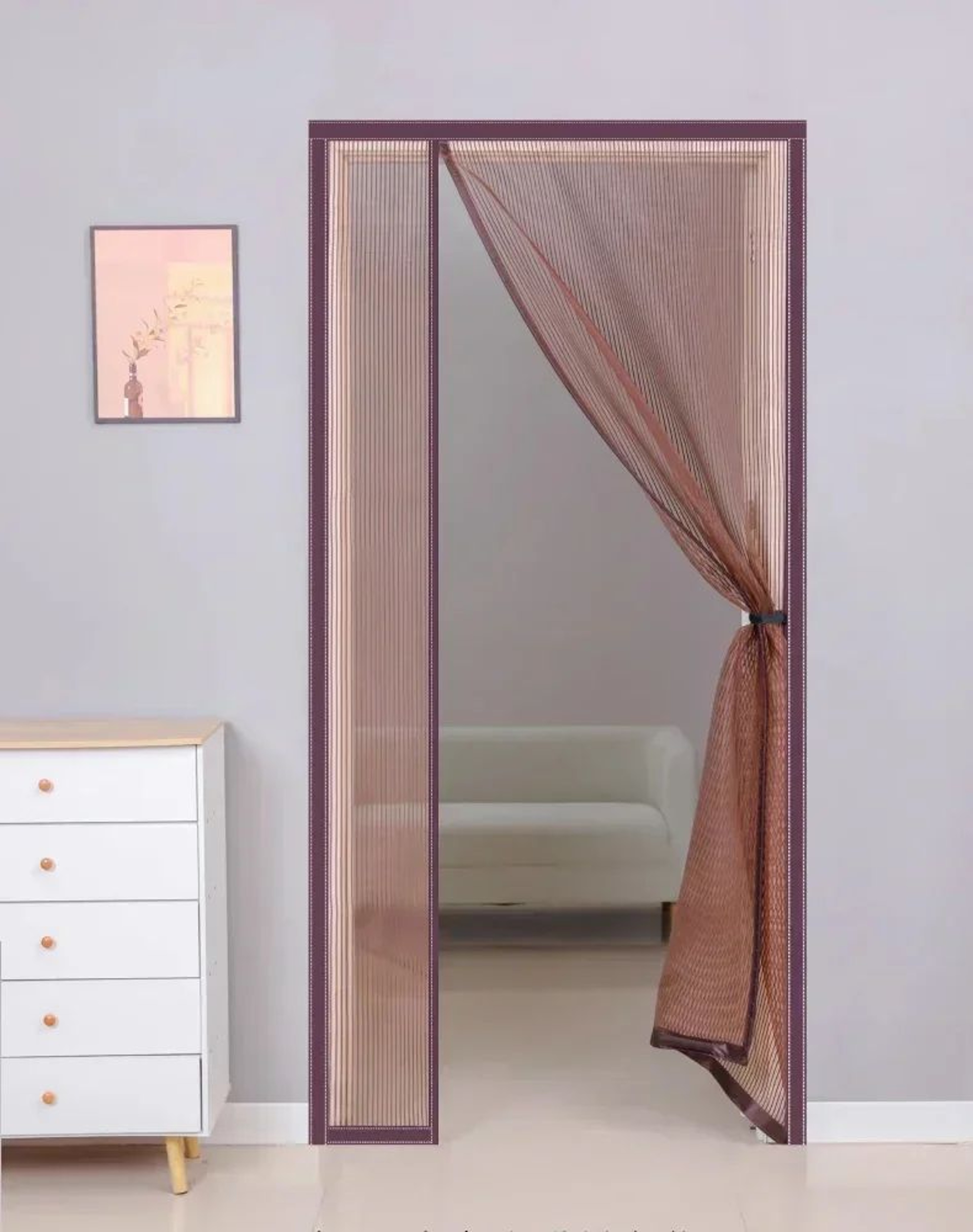 Custom Magnetic Mosquito Door Curtain Self Closing Mesh 8
