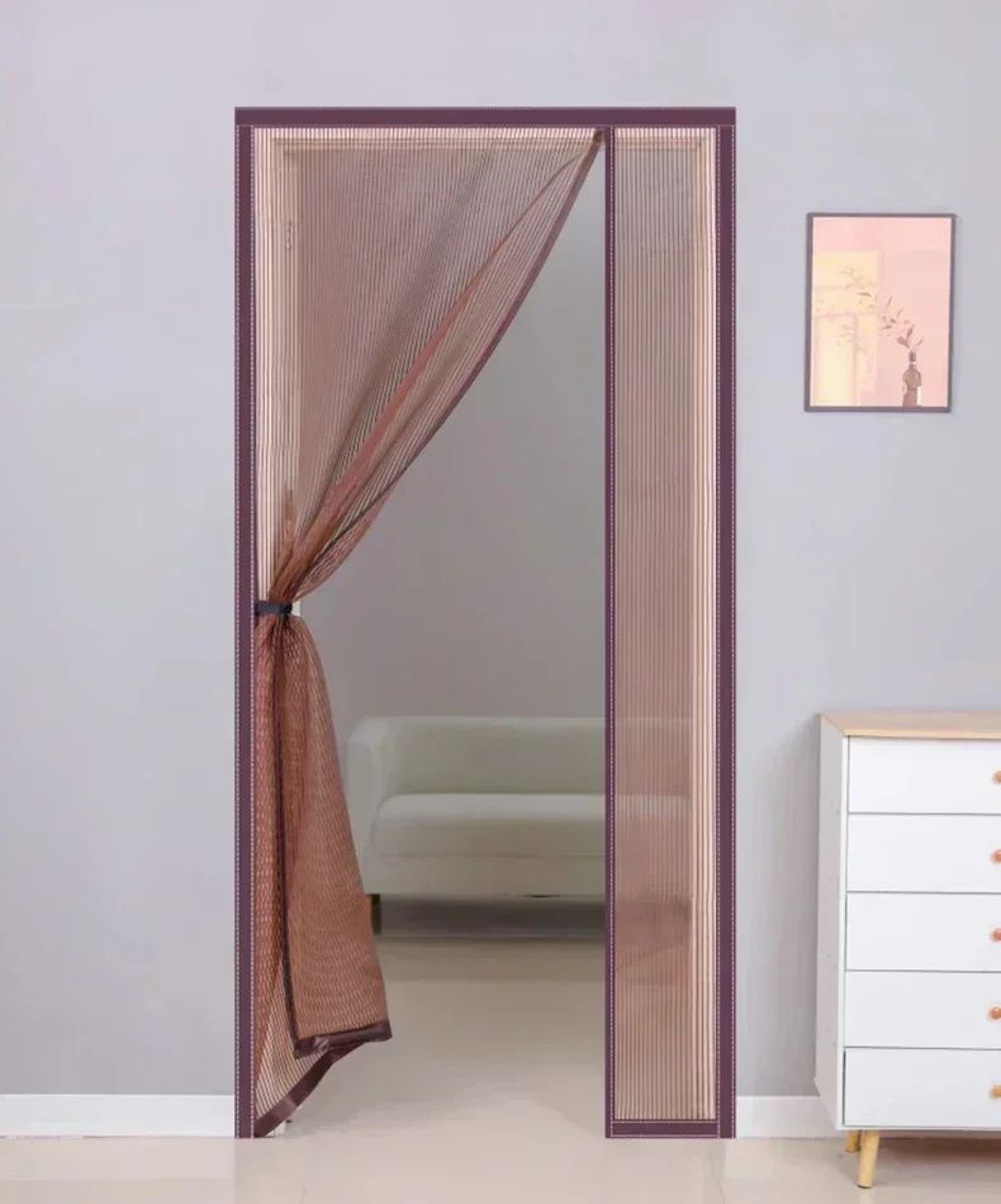 Custom Magnetic Mosquito Door Curtain Self Closing Mesh 9