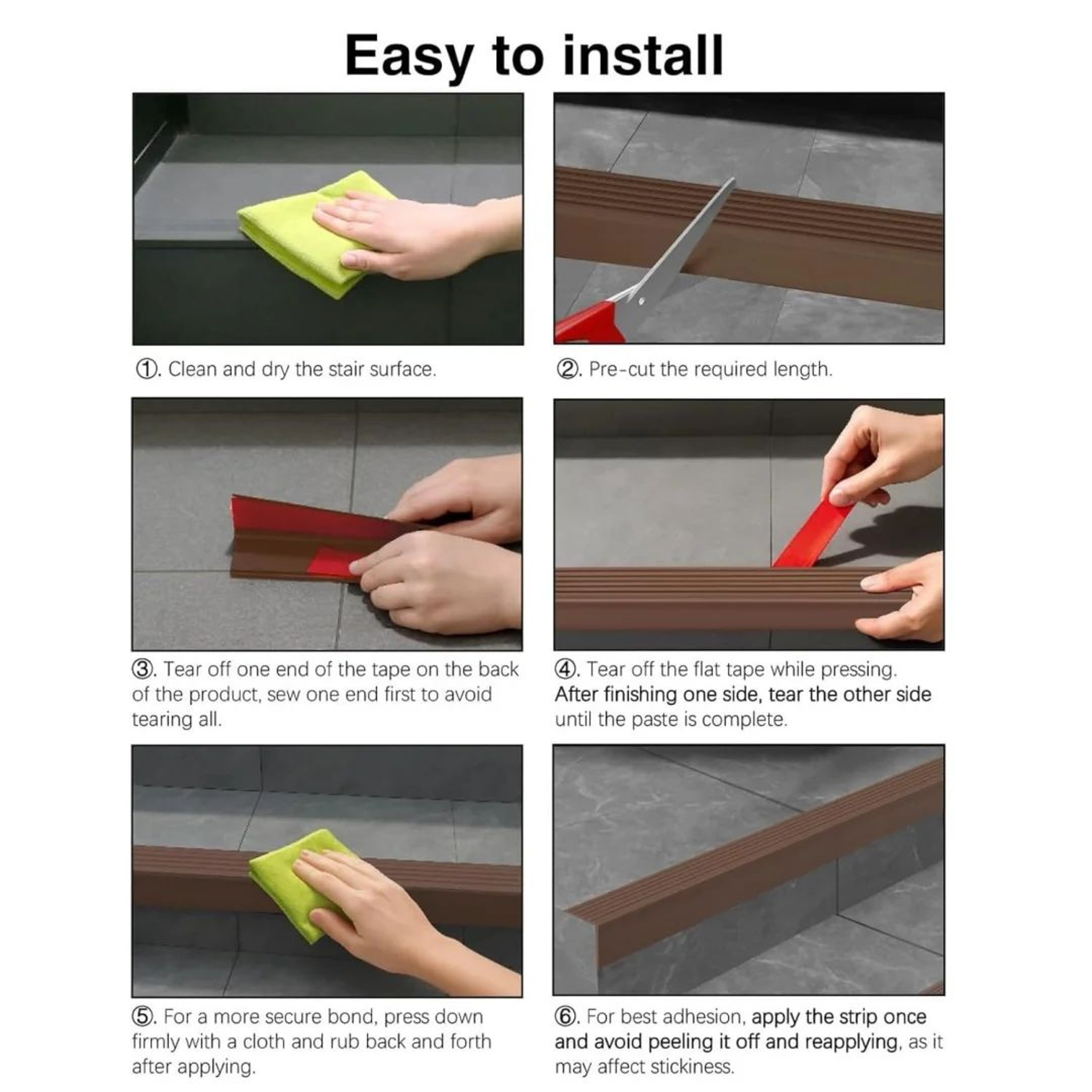 Vinyl Rubber Stair Edge Protector Trim 4