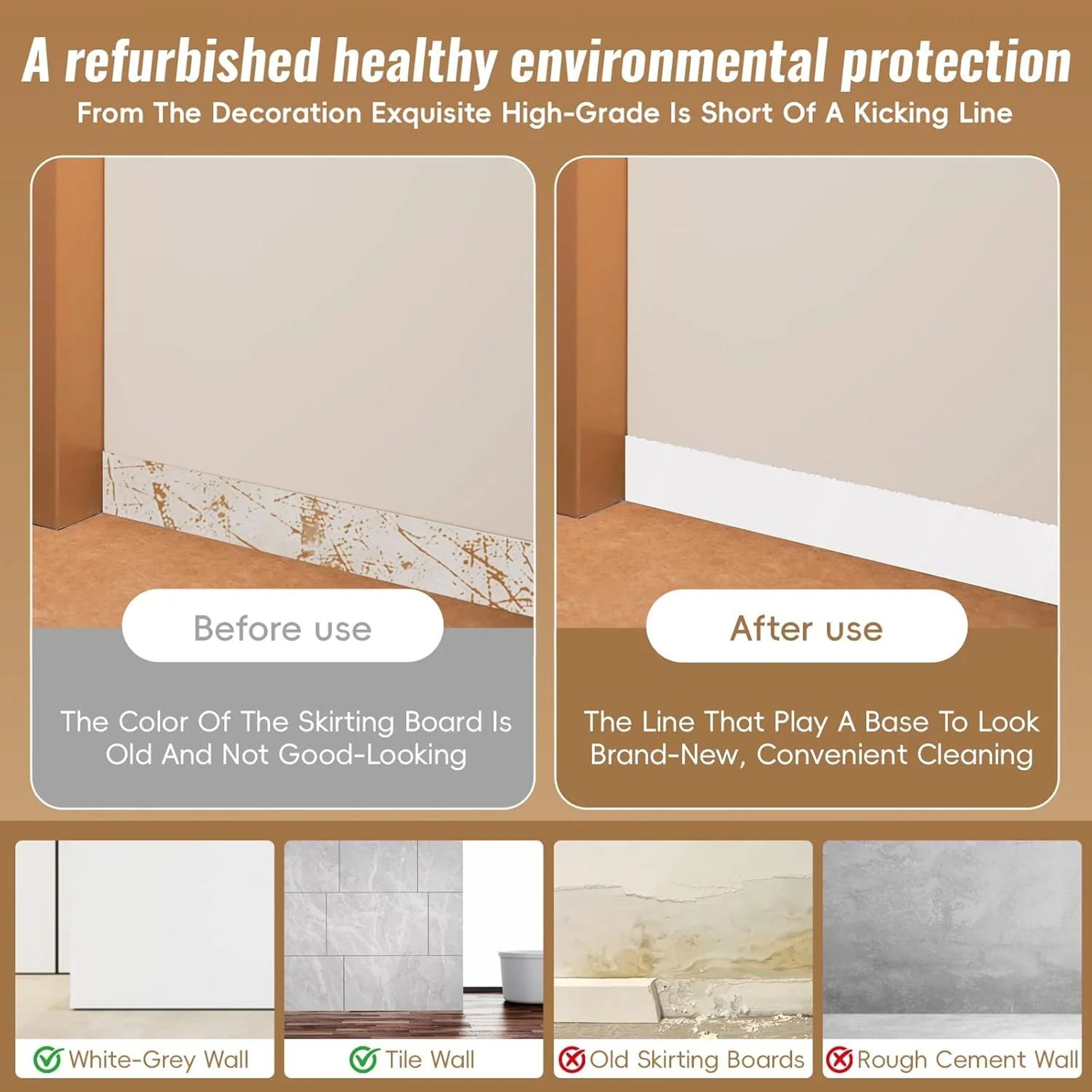 Flexible Self Adhesive Skirting Board 4