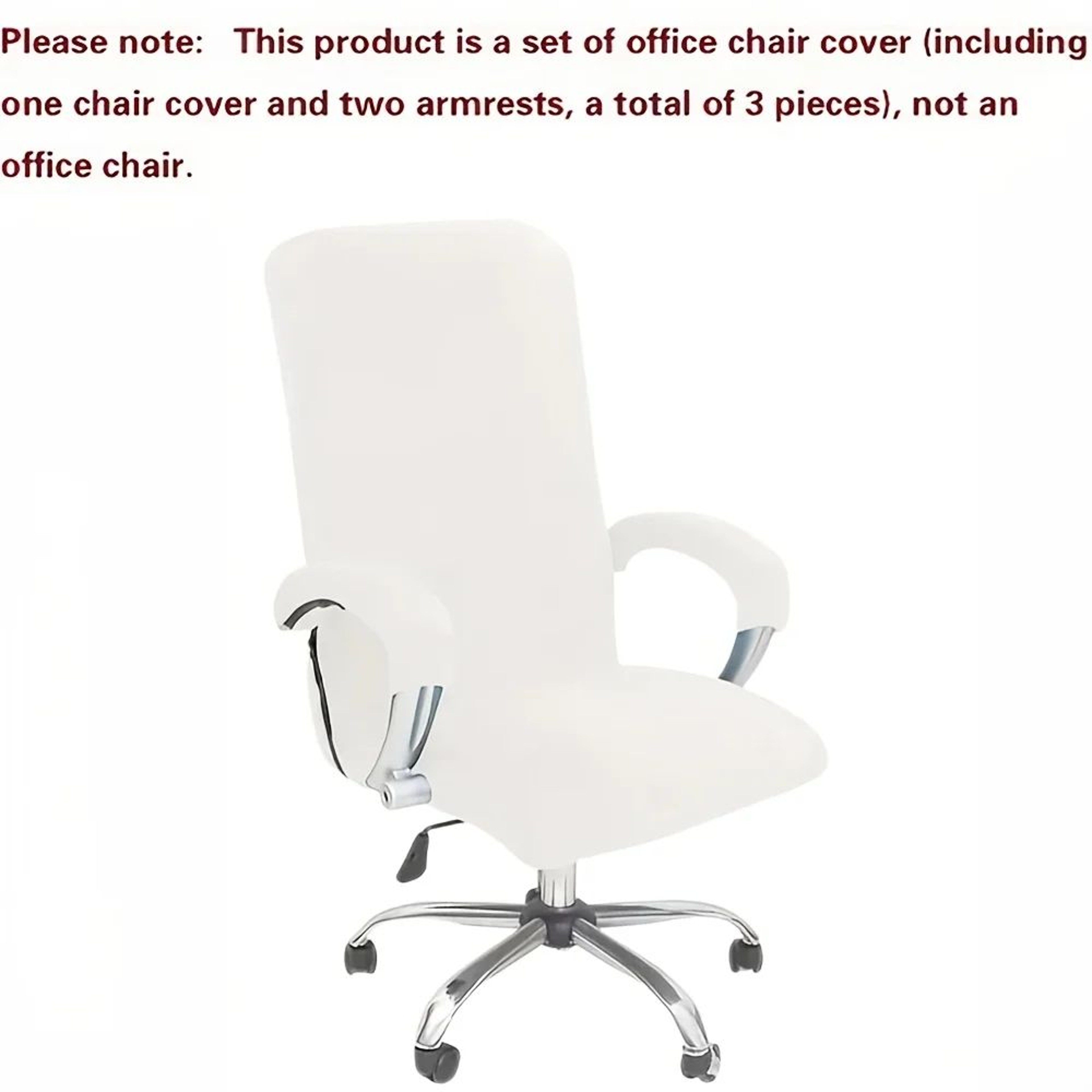 XL Stretch Velvet Office Chair Cover 8