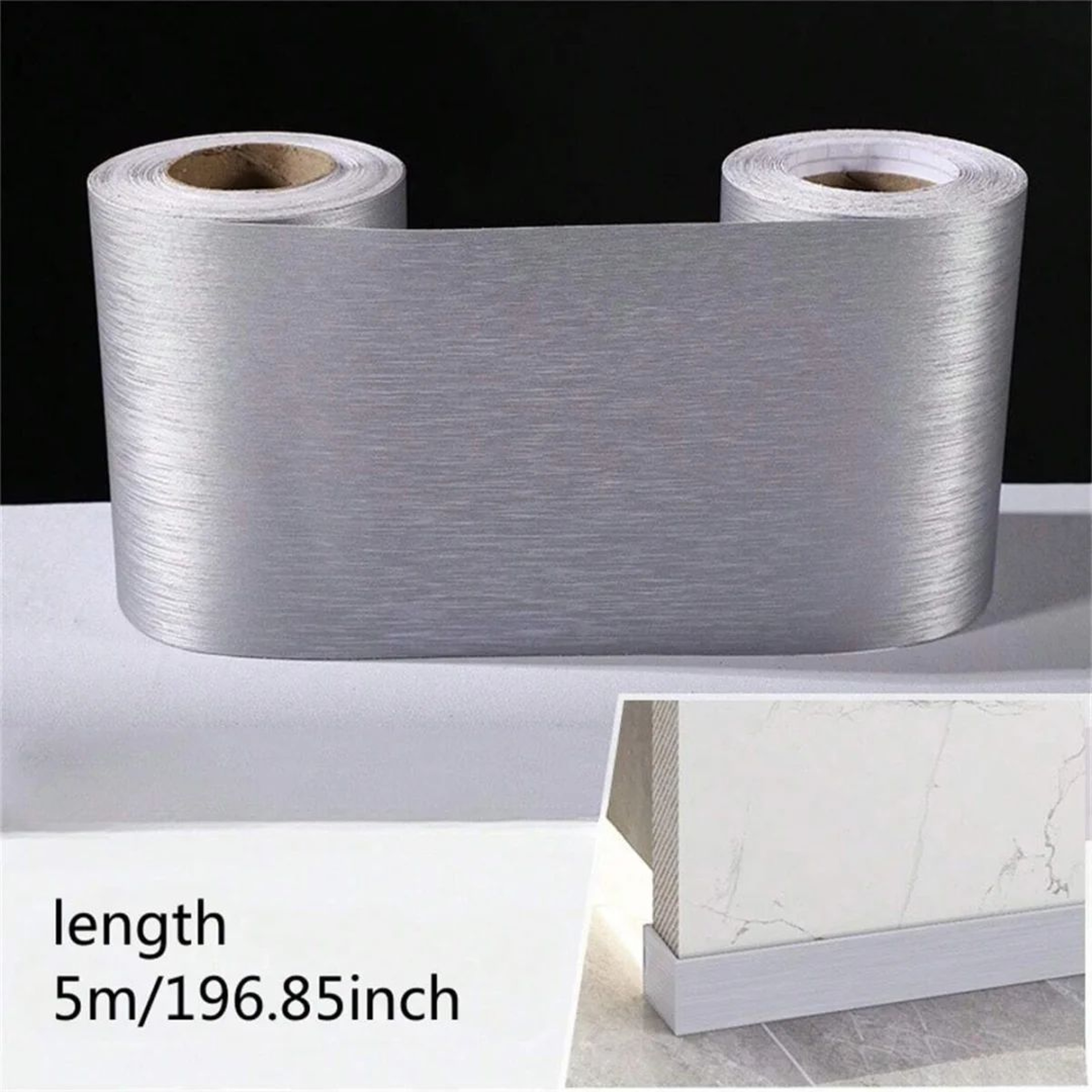 Metal Brushed Self Adhesive Skirting Trim 7