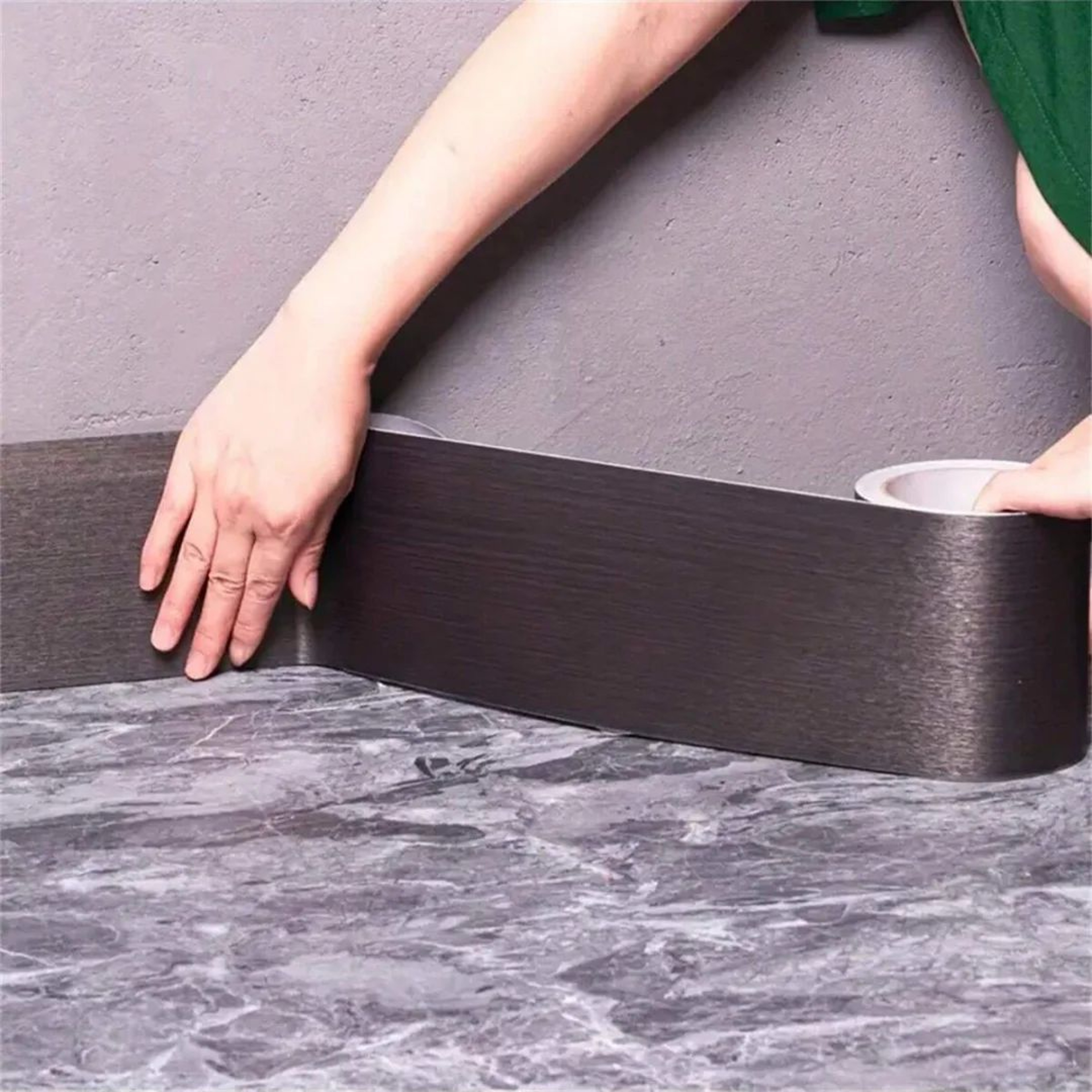 Metal Brushed Self Adhesive Skirting Trim 3