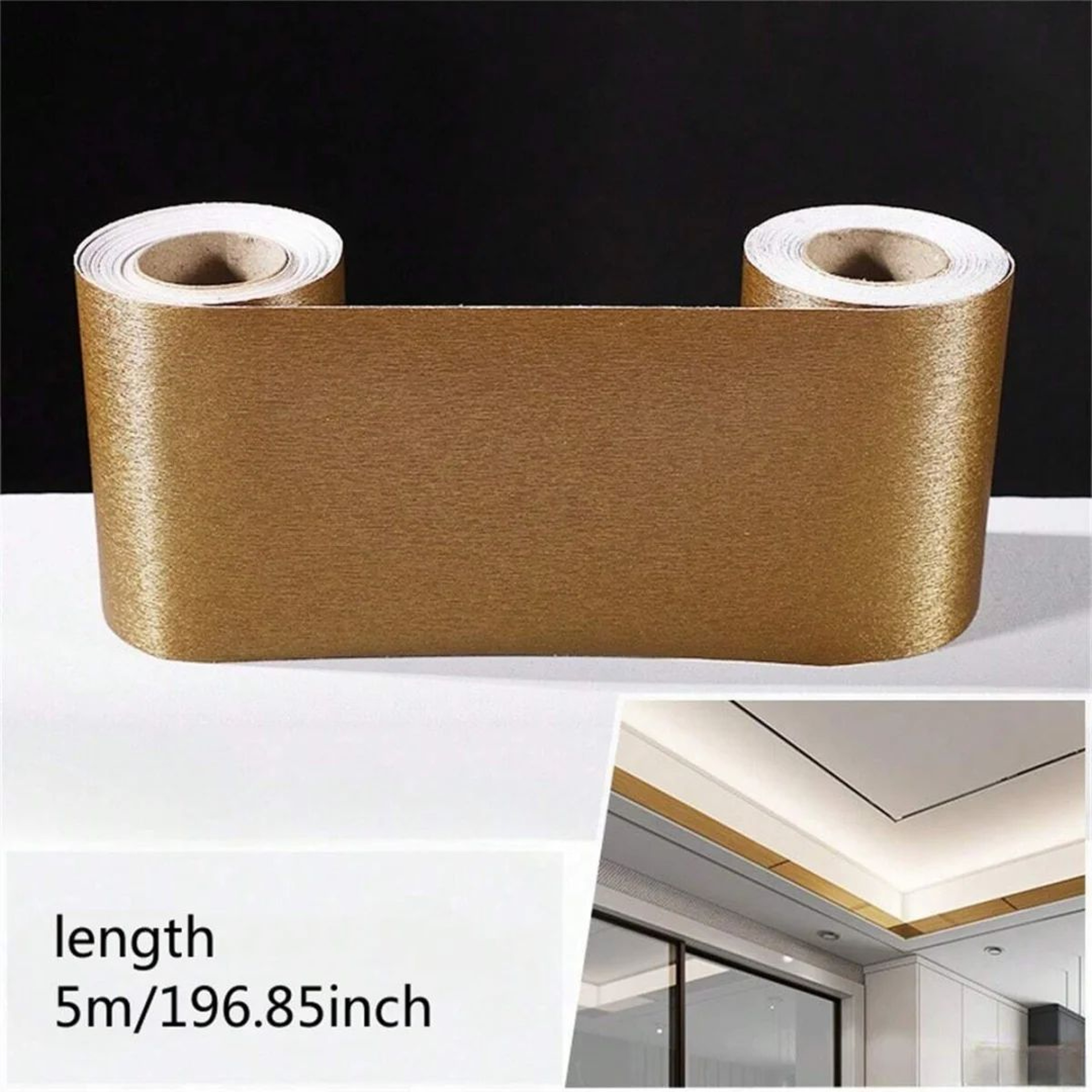 Metal Brushed Self Adhesive Skirting Trim 6