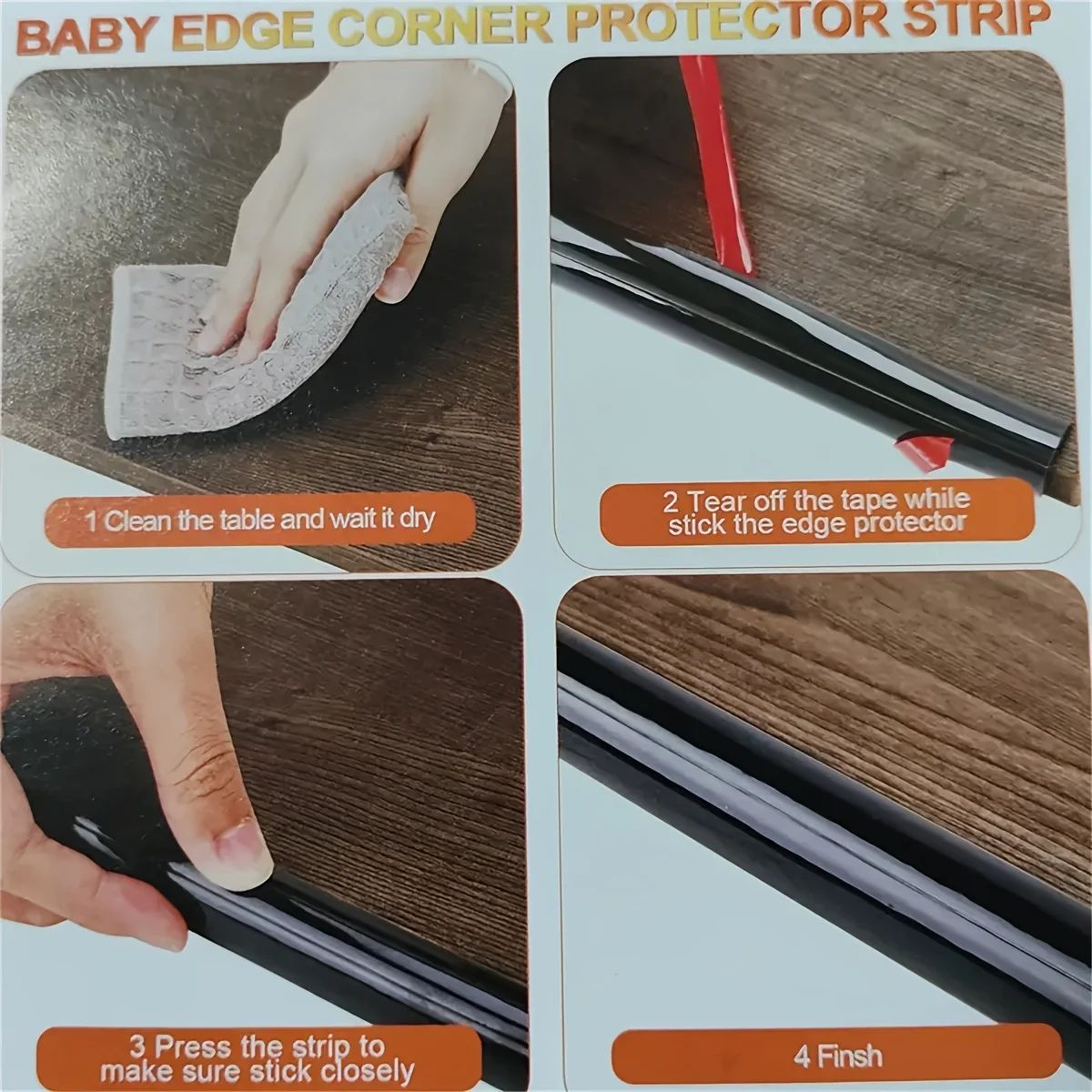 Self Adhesive Wall Corner Protector Flexible Edge Guard Strip 3