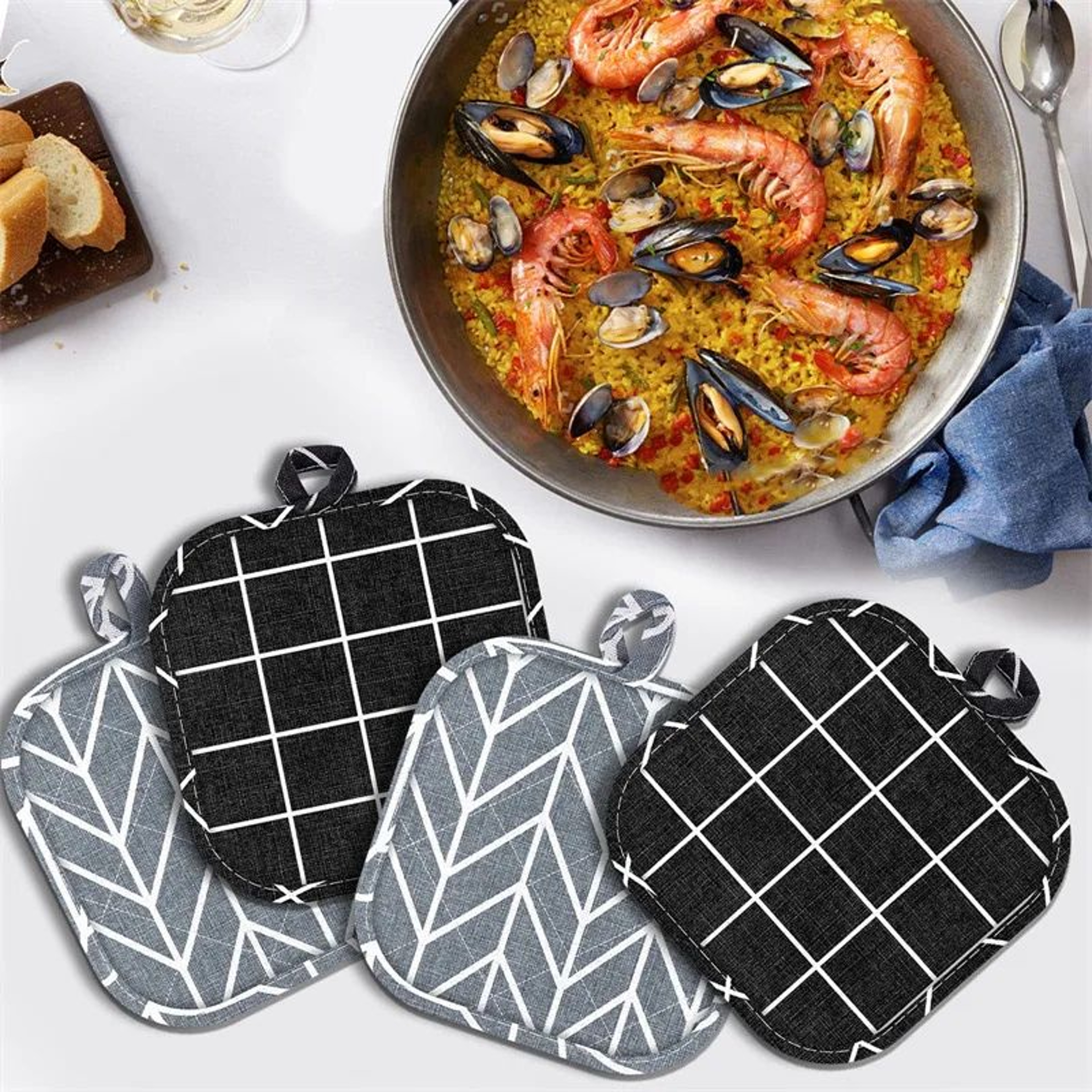 Cotton Heat Resistant Pot Holder And Hot Pad 0