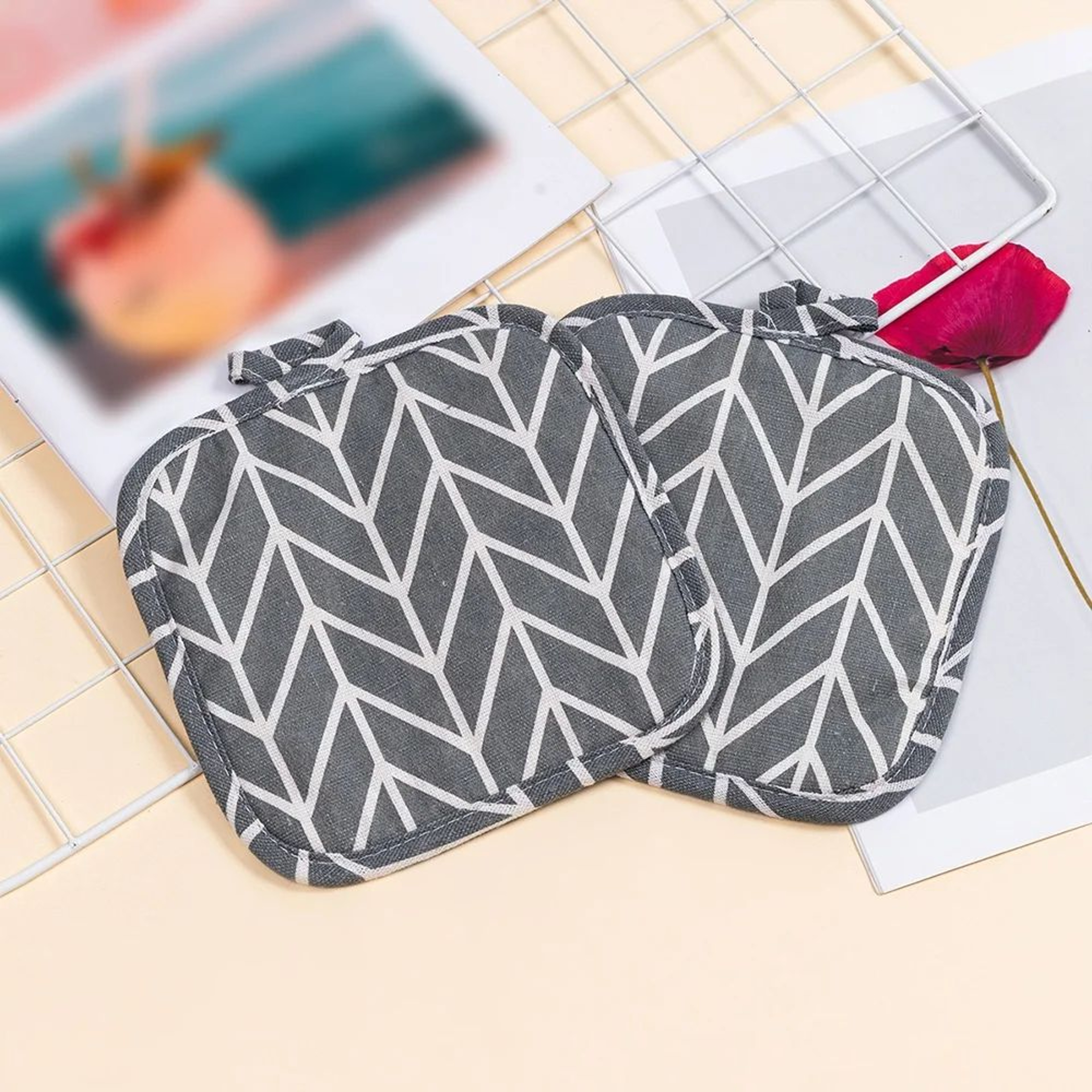 Cotton Heat Resistant Pot Holder And Hot Pad 5