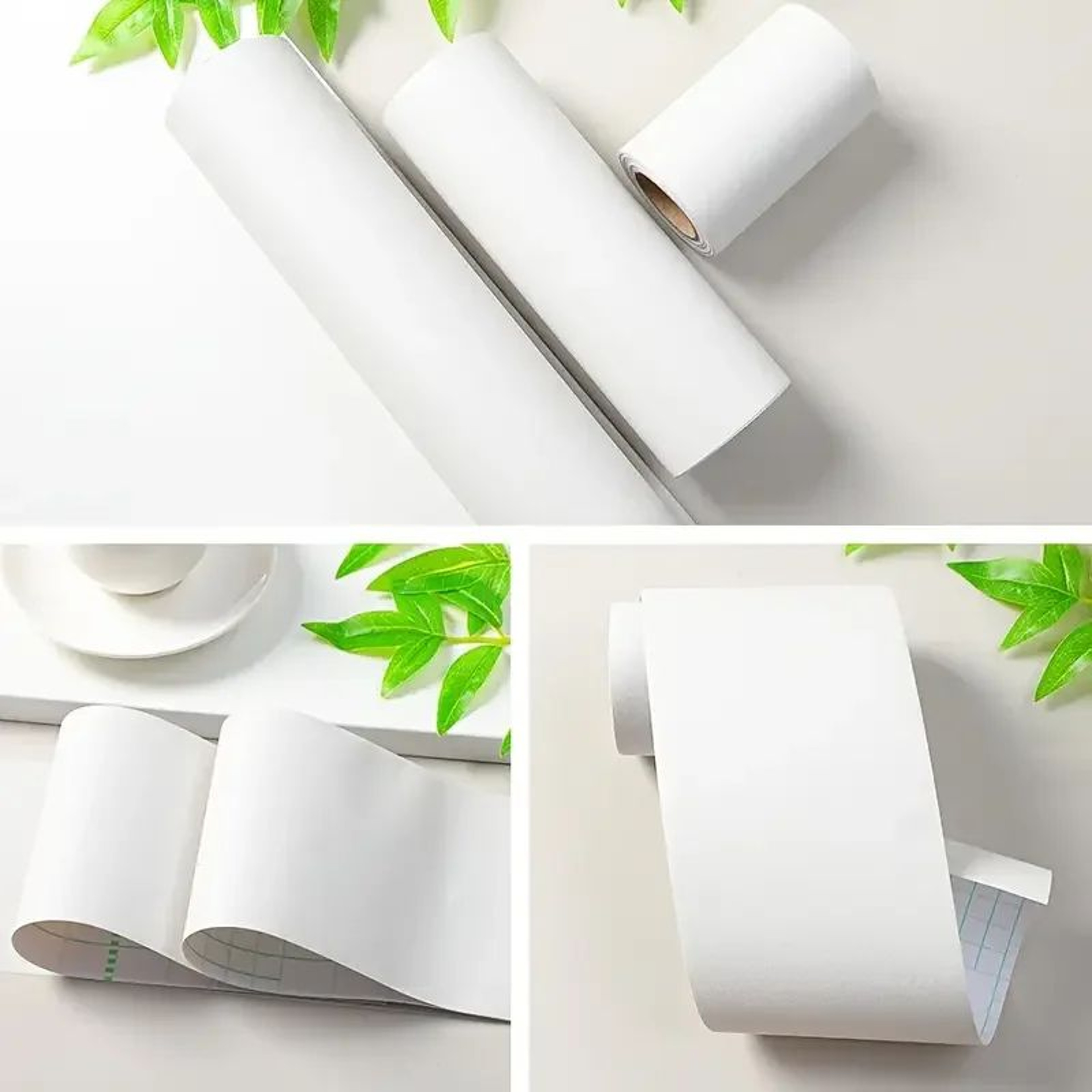 White Self Adhesive Baseboard Trim Glossy Wall Border 3