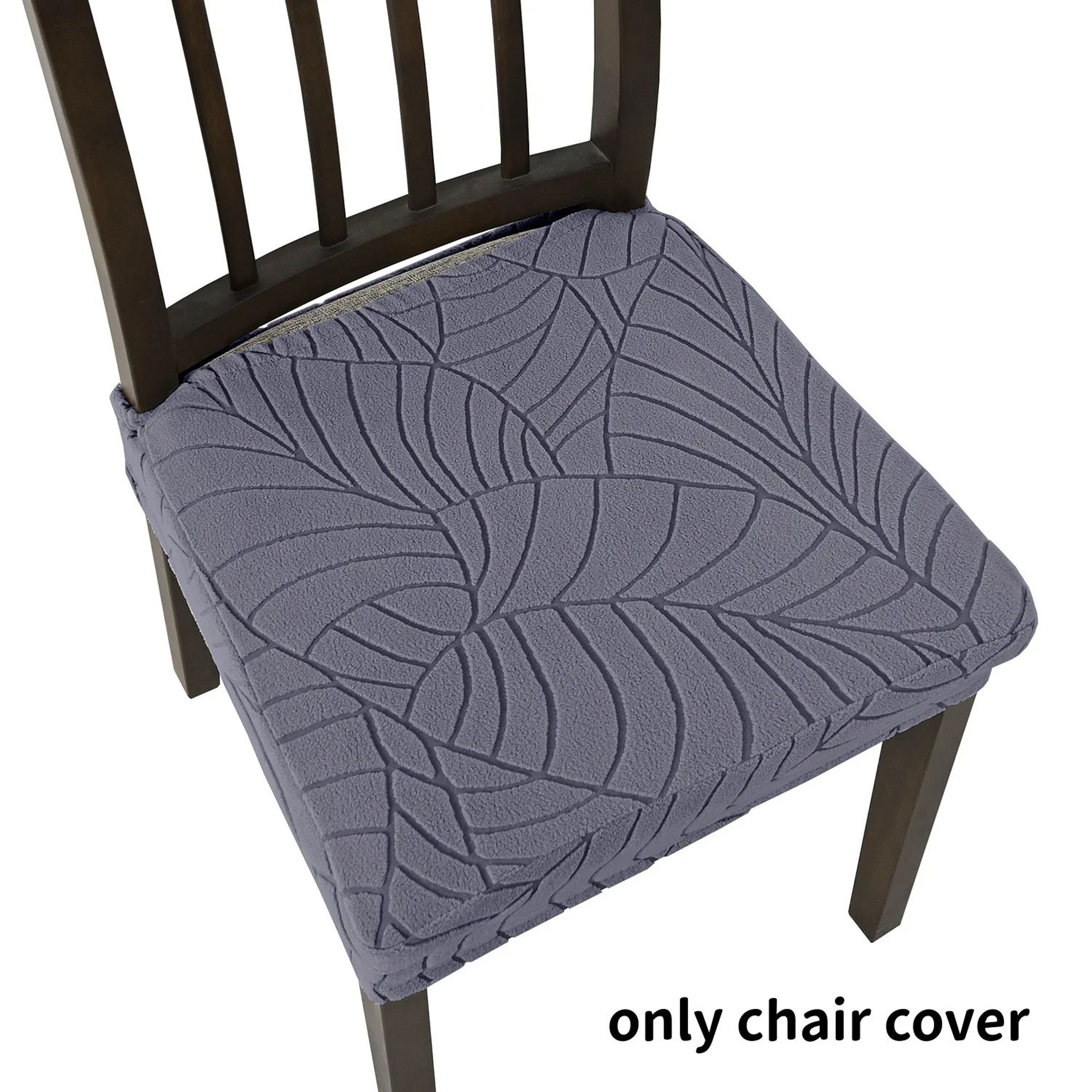 Leaf Jacquard Stretch Dining Chair Cover 9