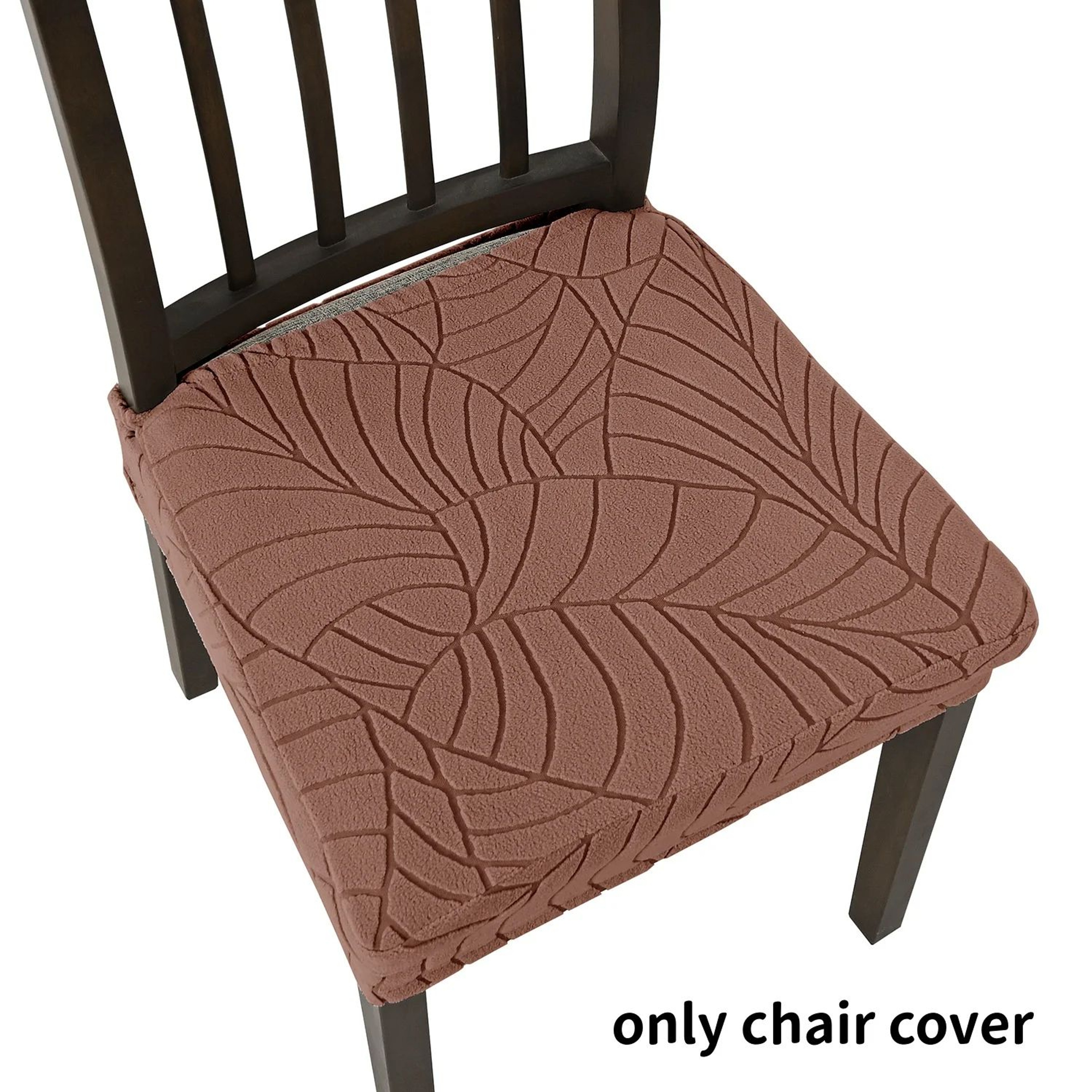 Leaf Jacquard Stretch Dining Chair Cover 8