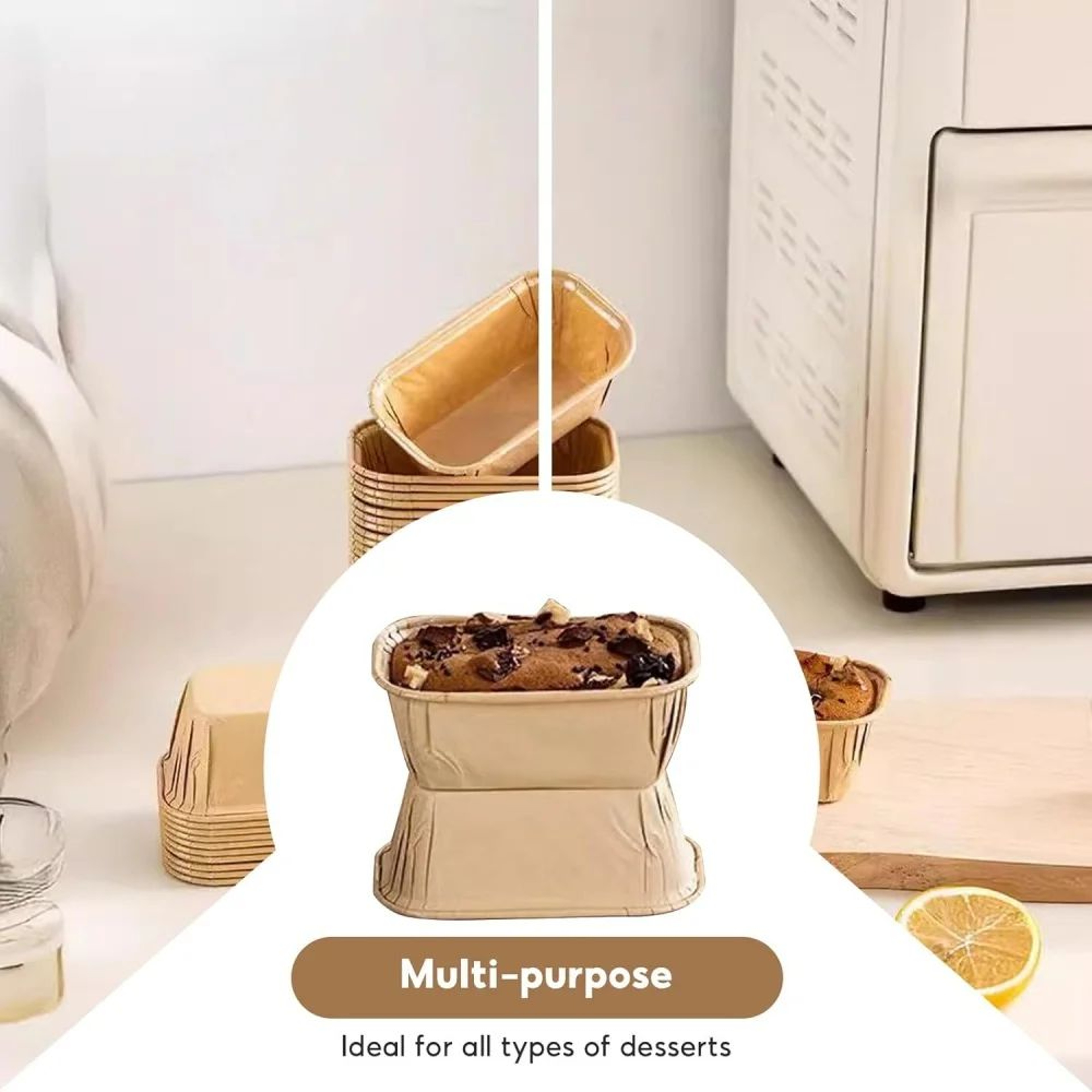 50 Piece Disposable Mini Loaf Baking Pans 4