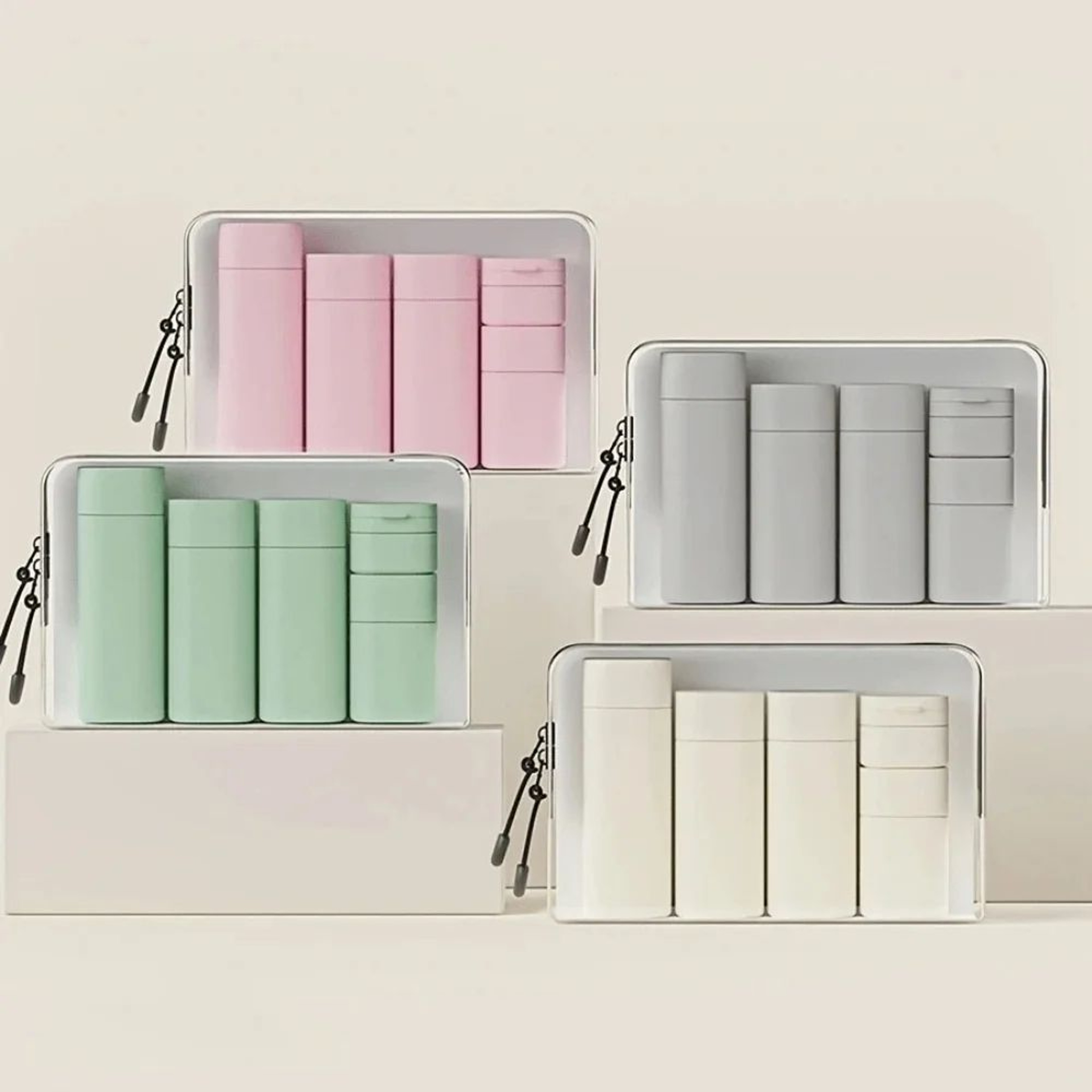 5 Piece Travel Toiletry Bottle Set 0