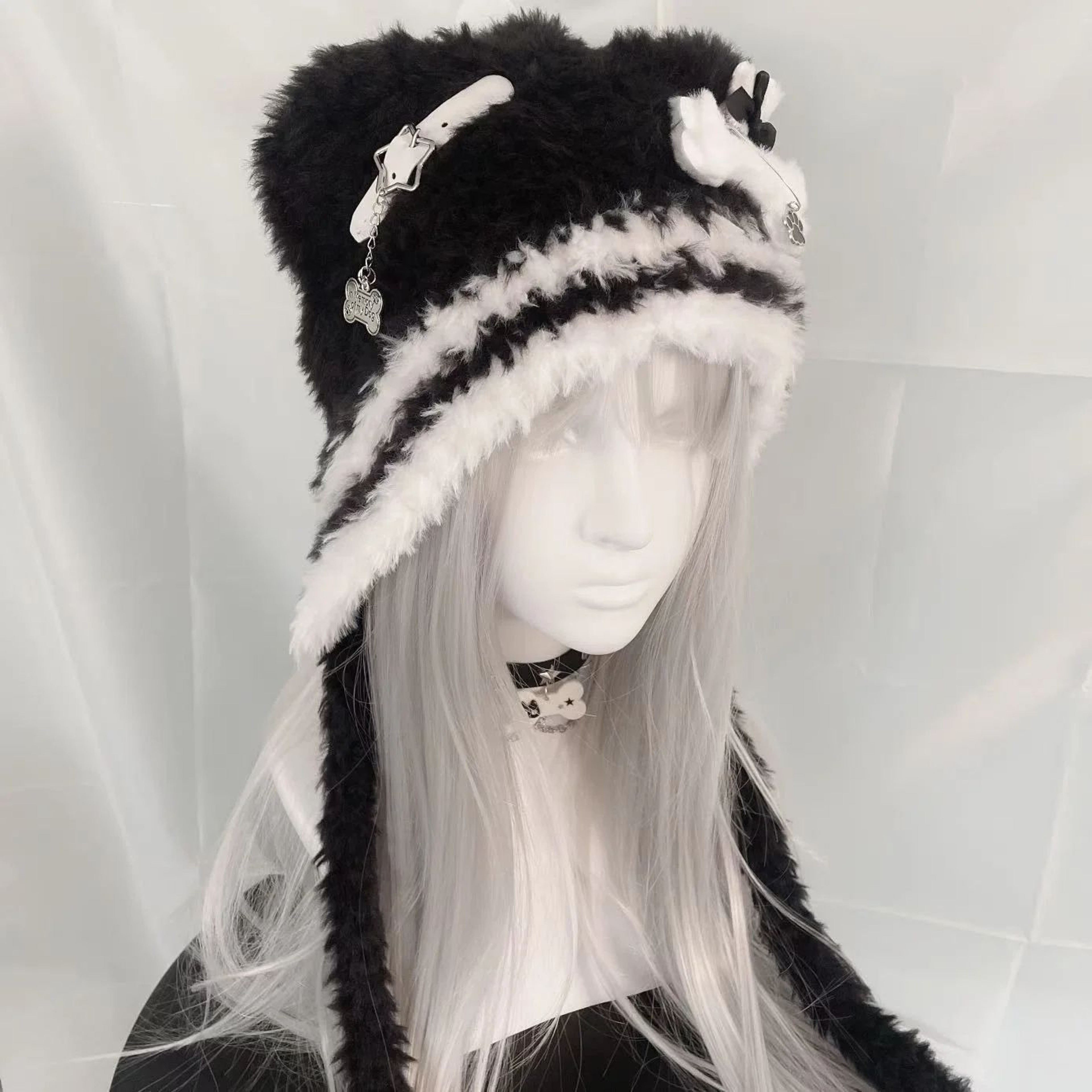 Gothic Y2K Bear Ear Hat 2