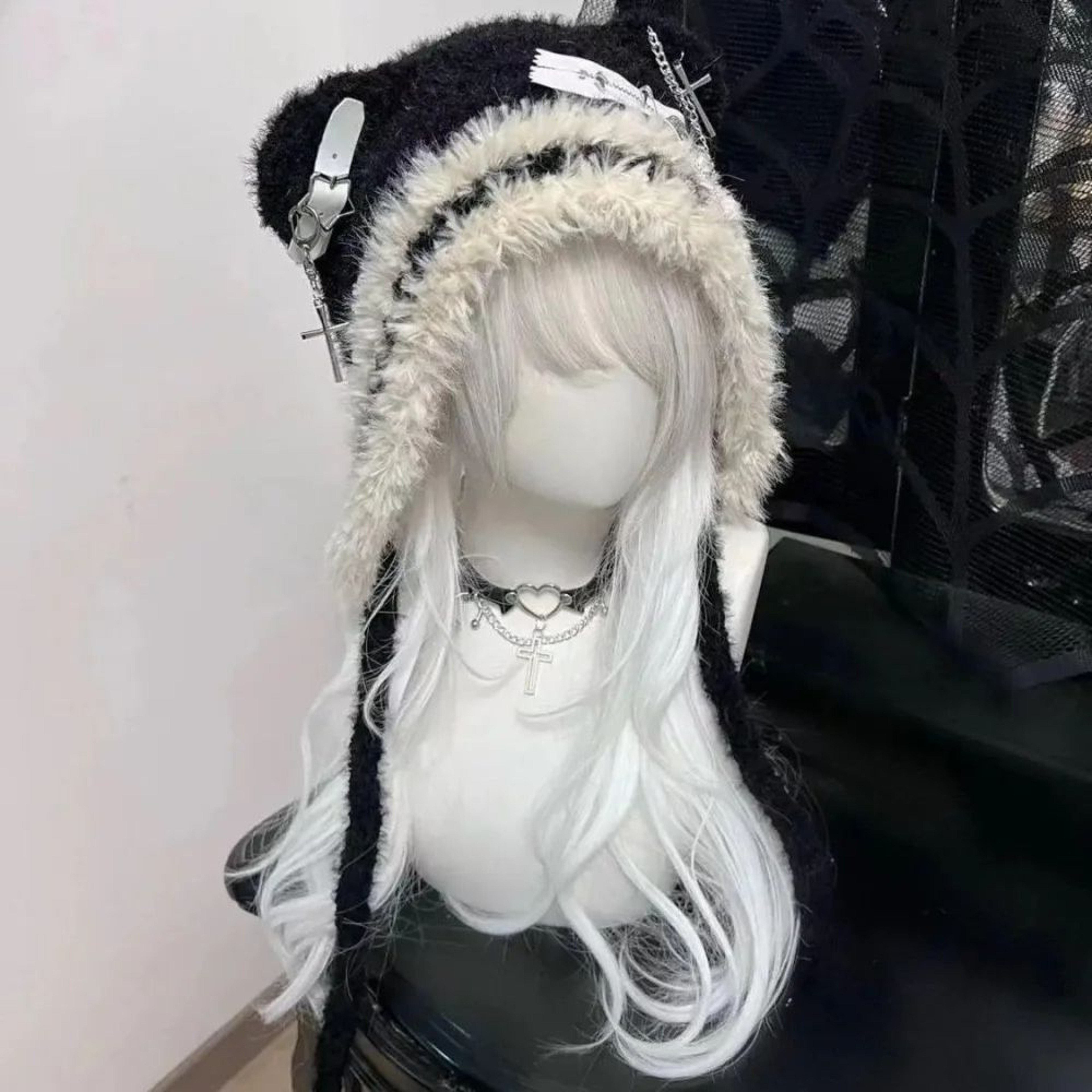 Gothic Y2K Bear Ear Hat 10