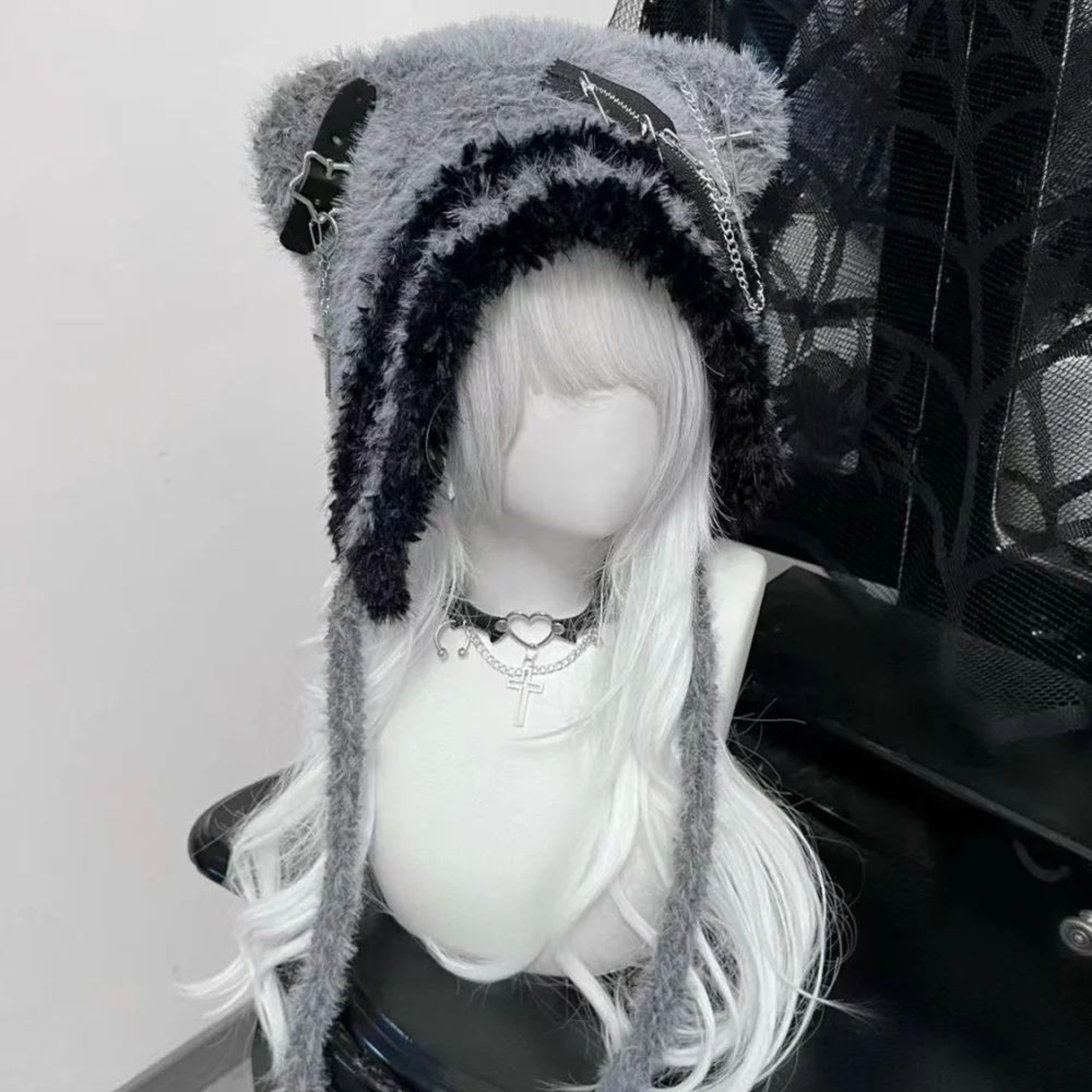Gothic Y2K Bear Ear Hat 4