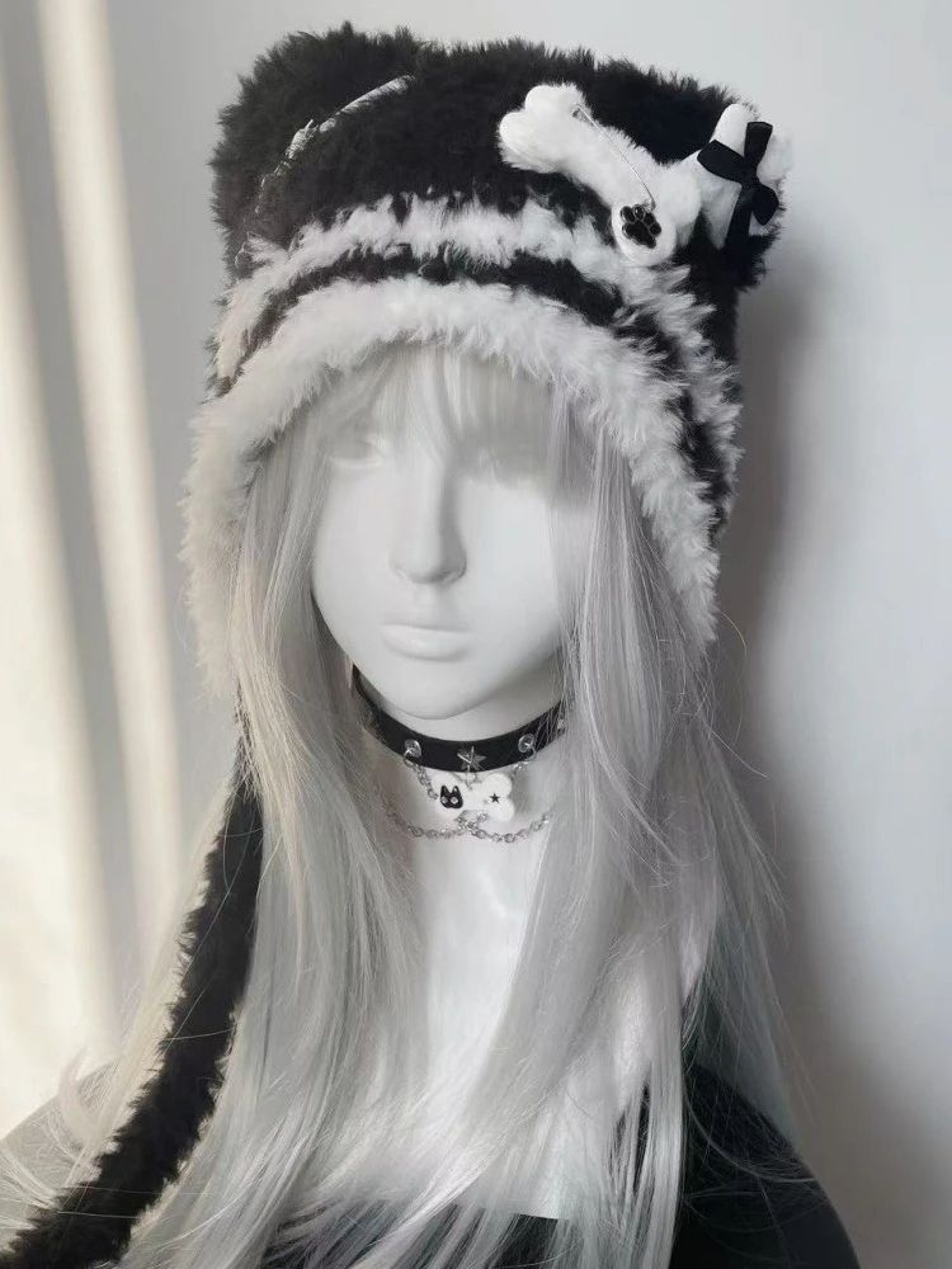 Gothic Y2K Bear Ear Hat 1