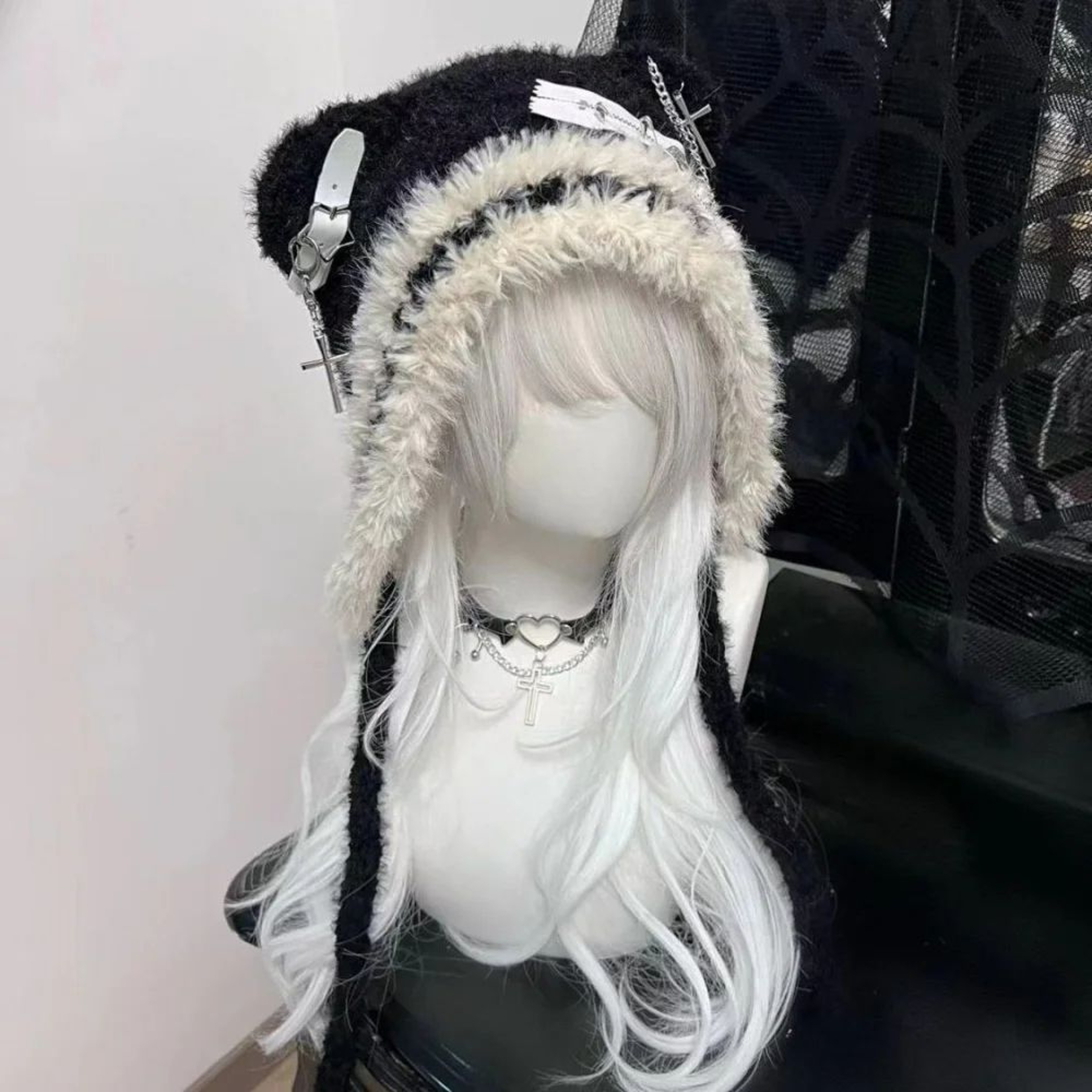 Gothic Y2K Bear Ear Hat 0