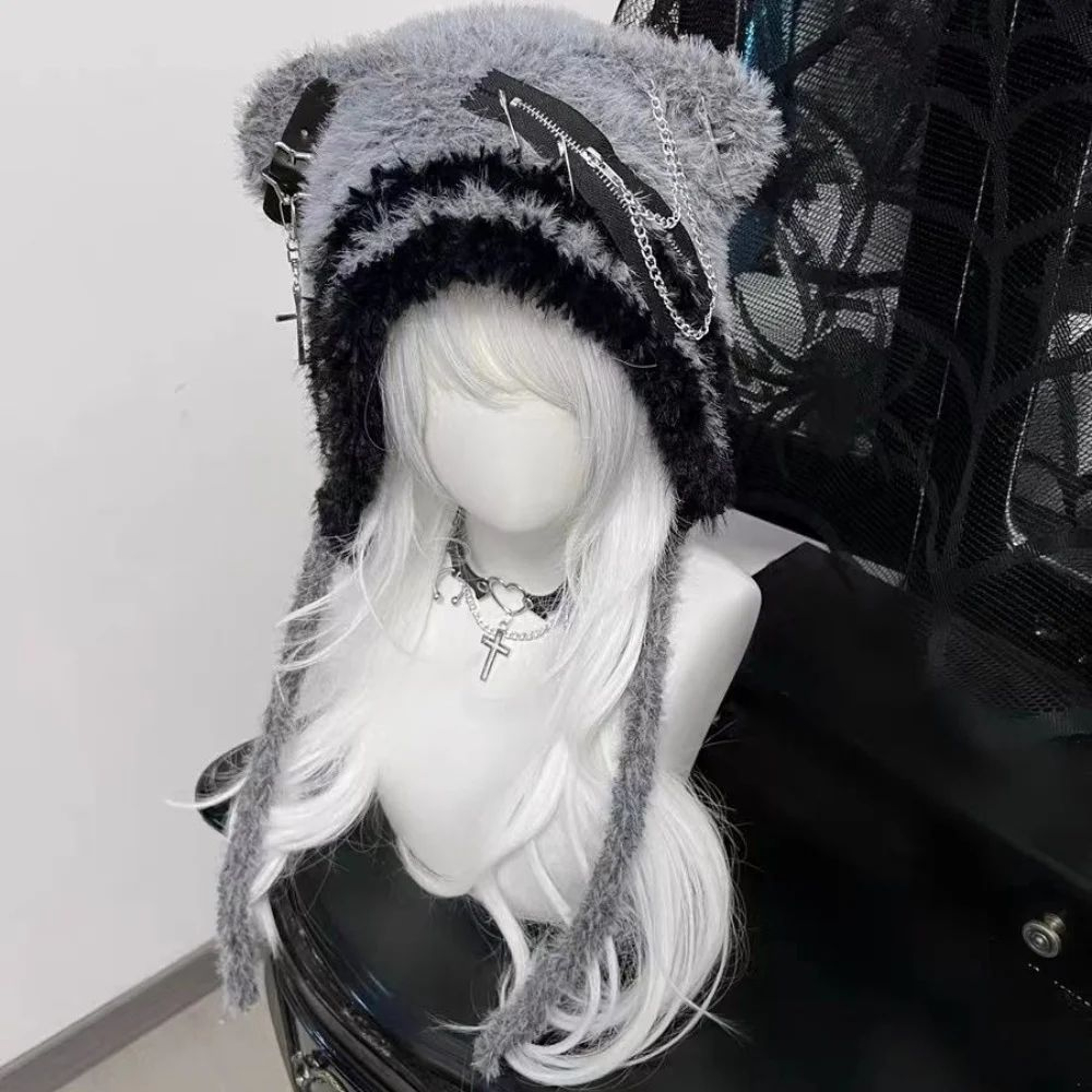 Gothic Y2K Bear Ear Hat 5