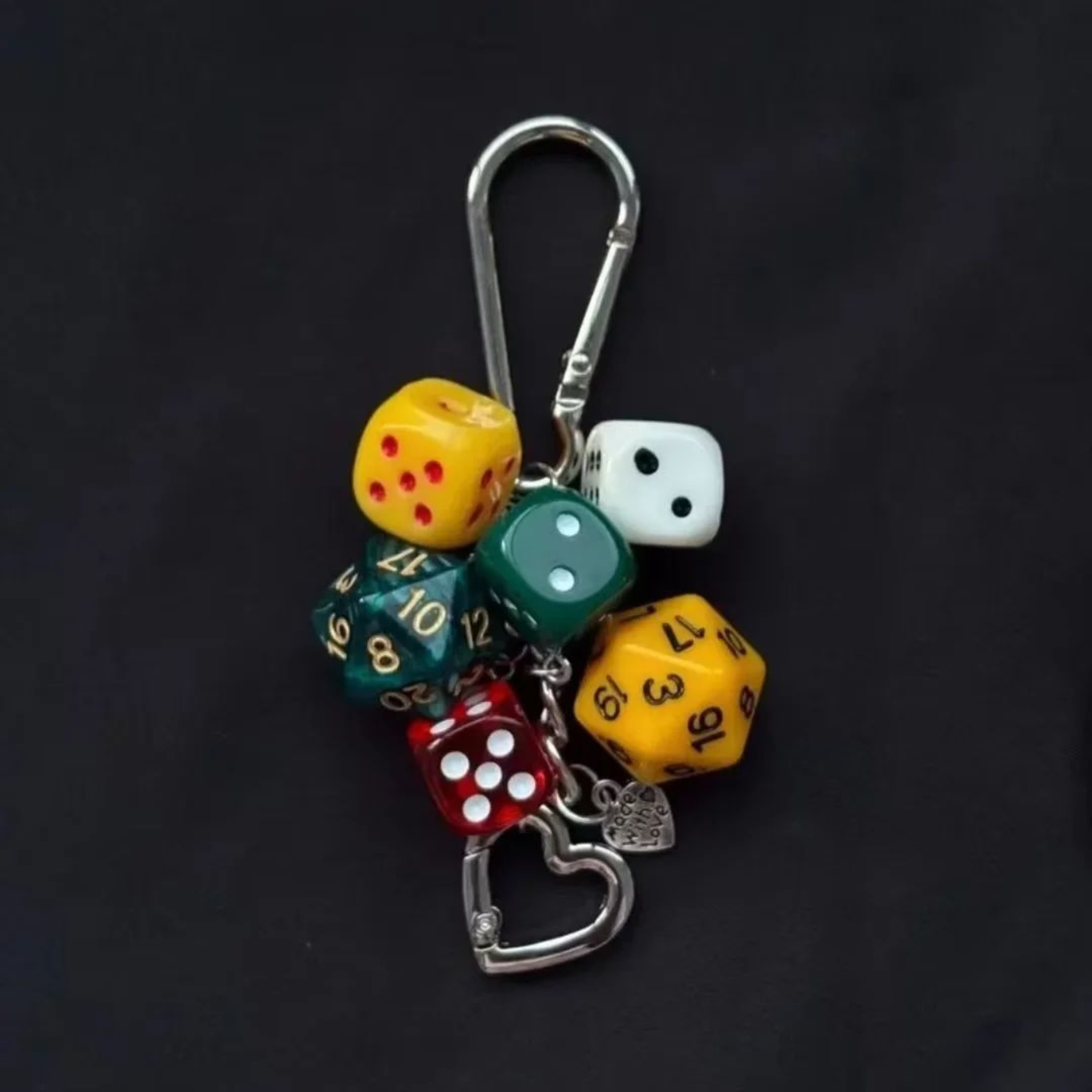 Retro Dice Pendant Keychain 9