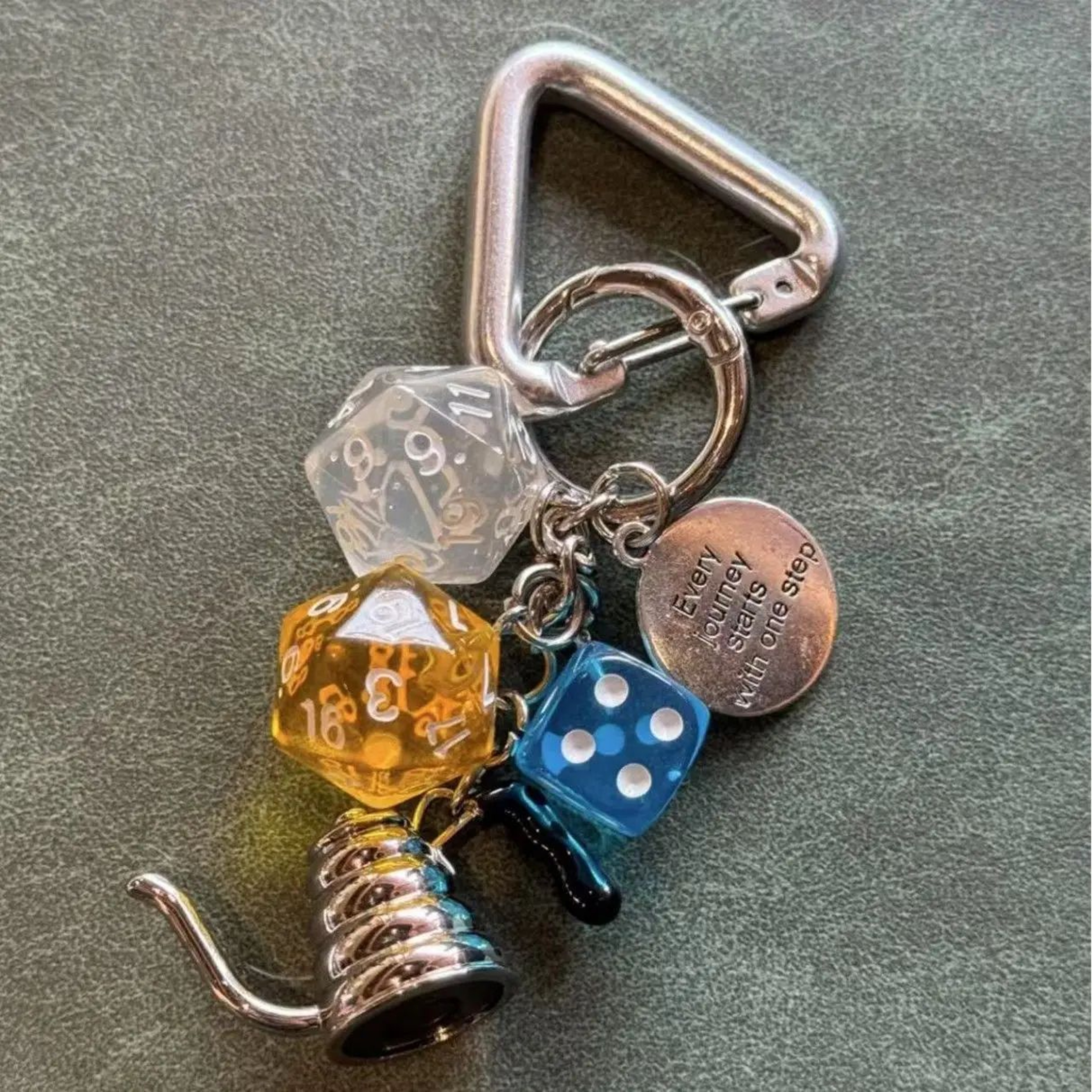 Retro Dice Pendant Keychain 20