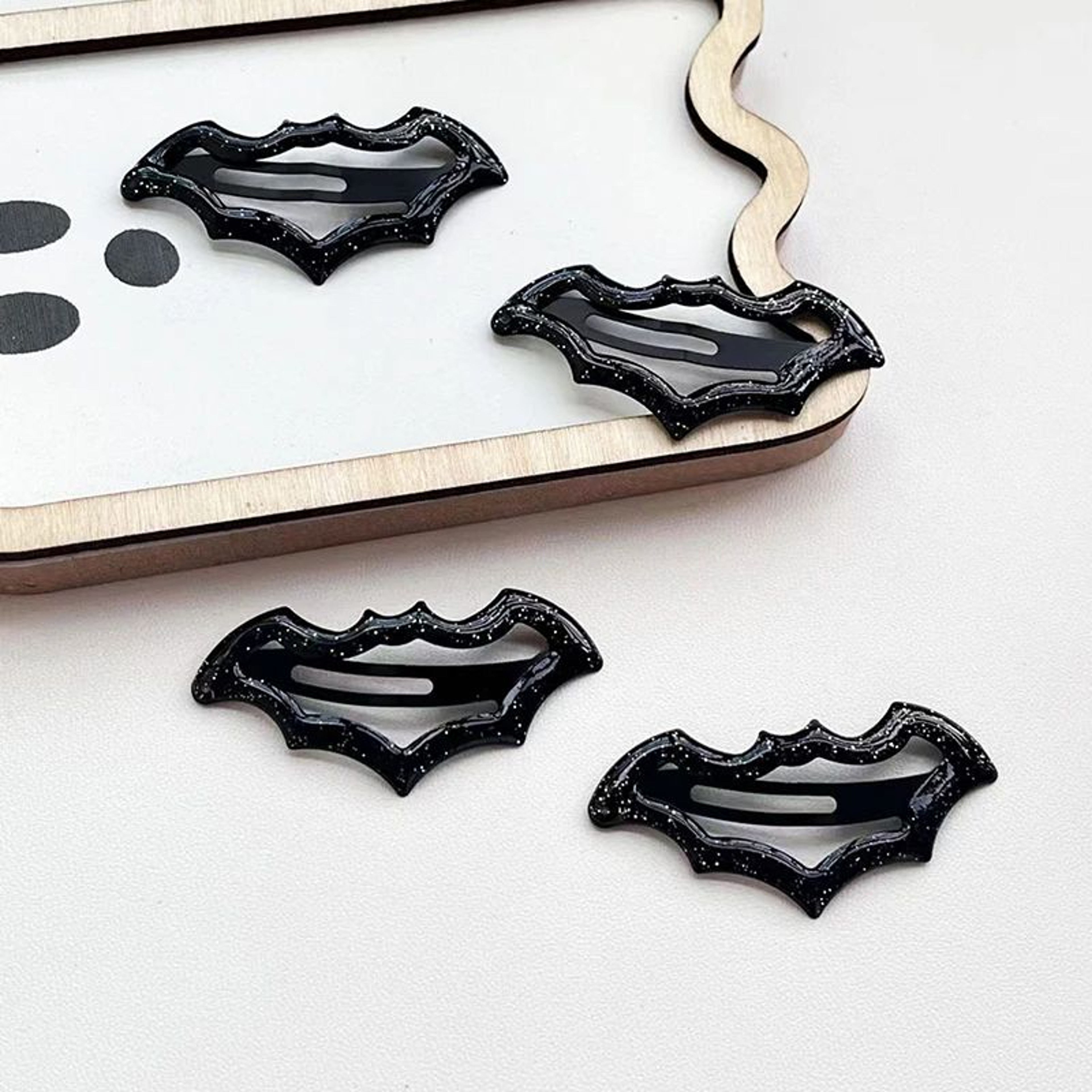 10 Piece Colorful Halloween Bat Hair Clips 0