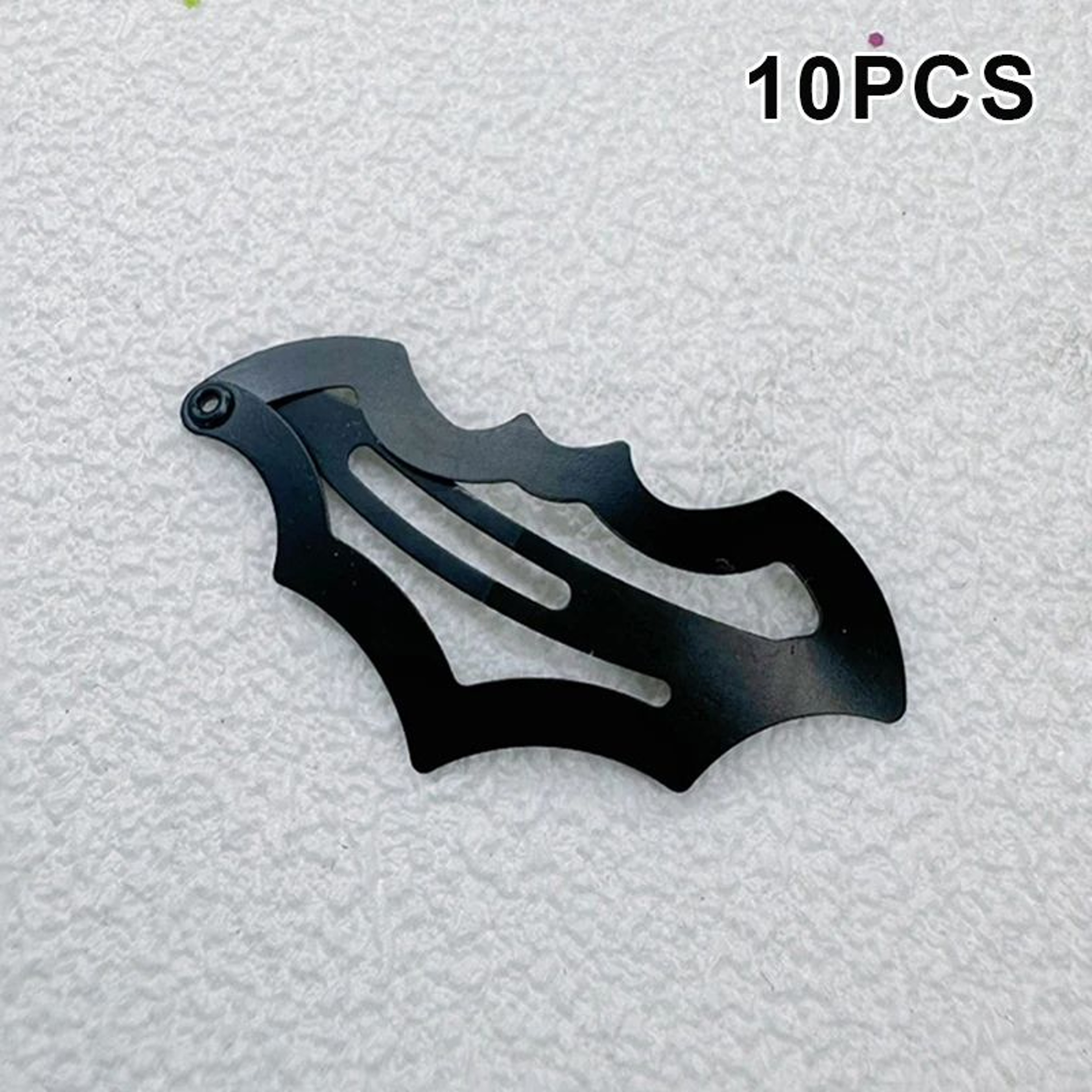 10 Piece Colorful Halloween Bat Hair Clips 8