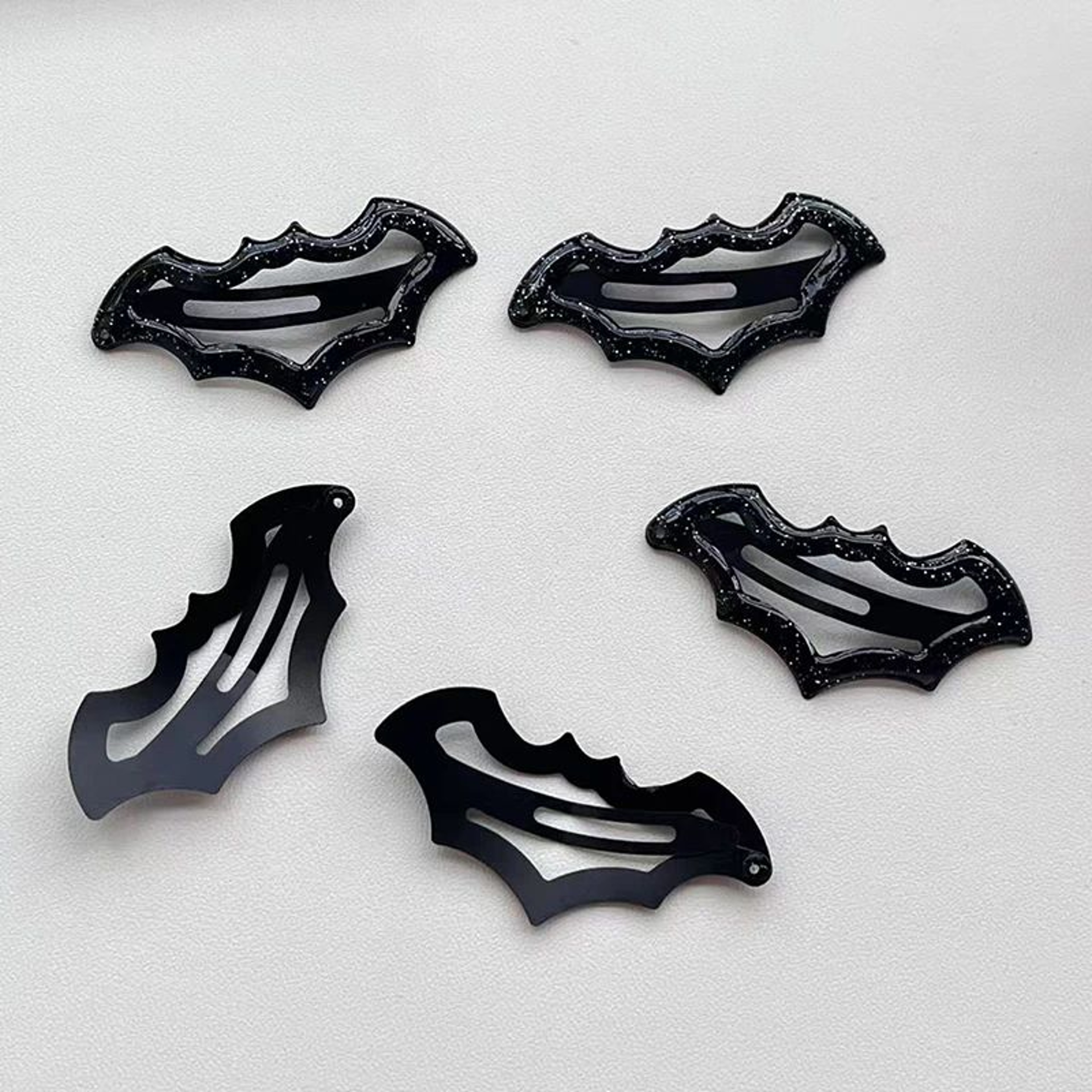 10 Piece Colorful Halloween Bat Hair Clips 4