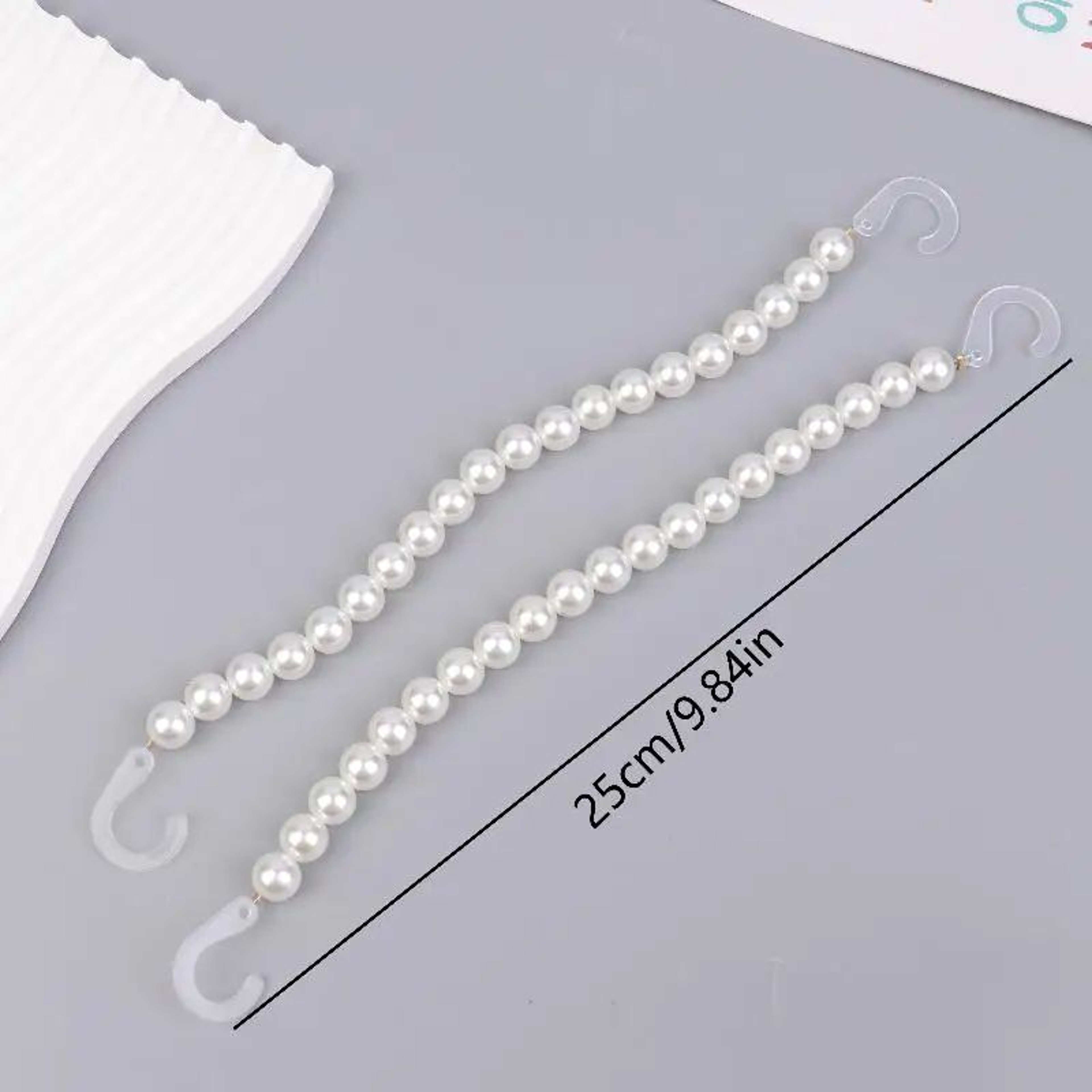 Detachable Imitation Pearl Shoe Chains 3