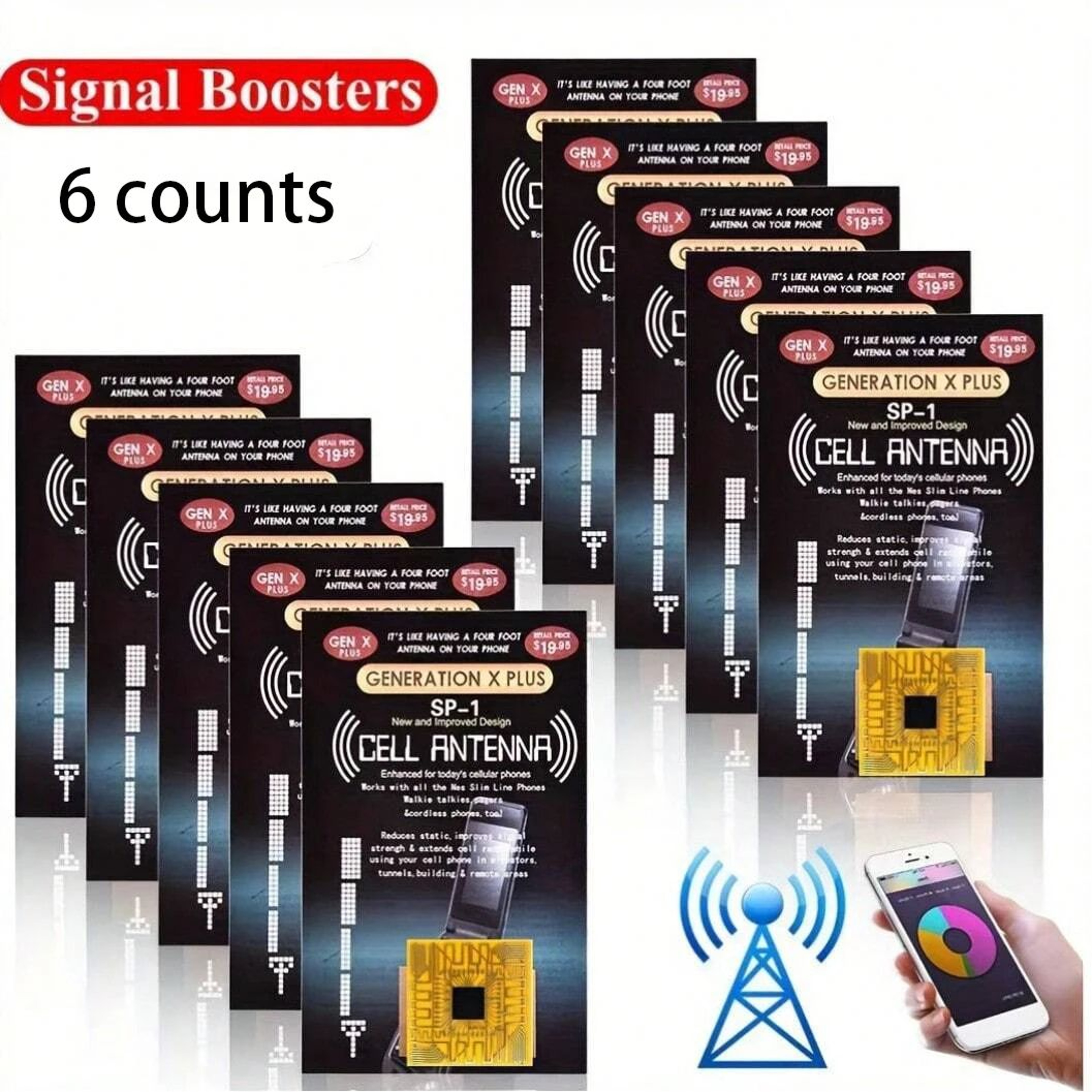 8 Piece SP11 Pro Phone Signal Enhancement Stickers 7