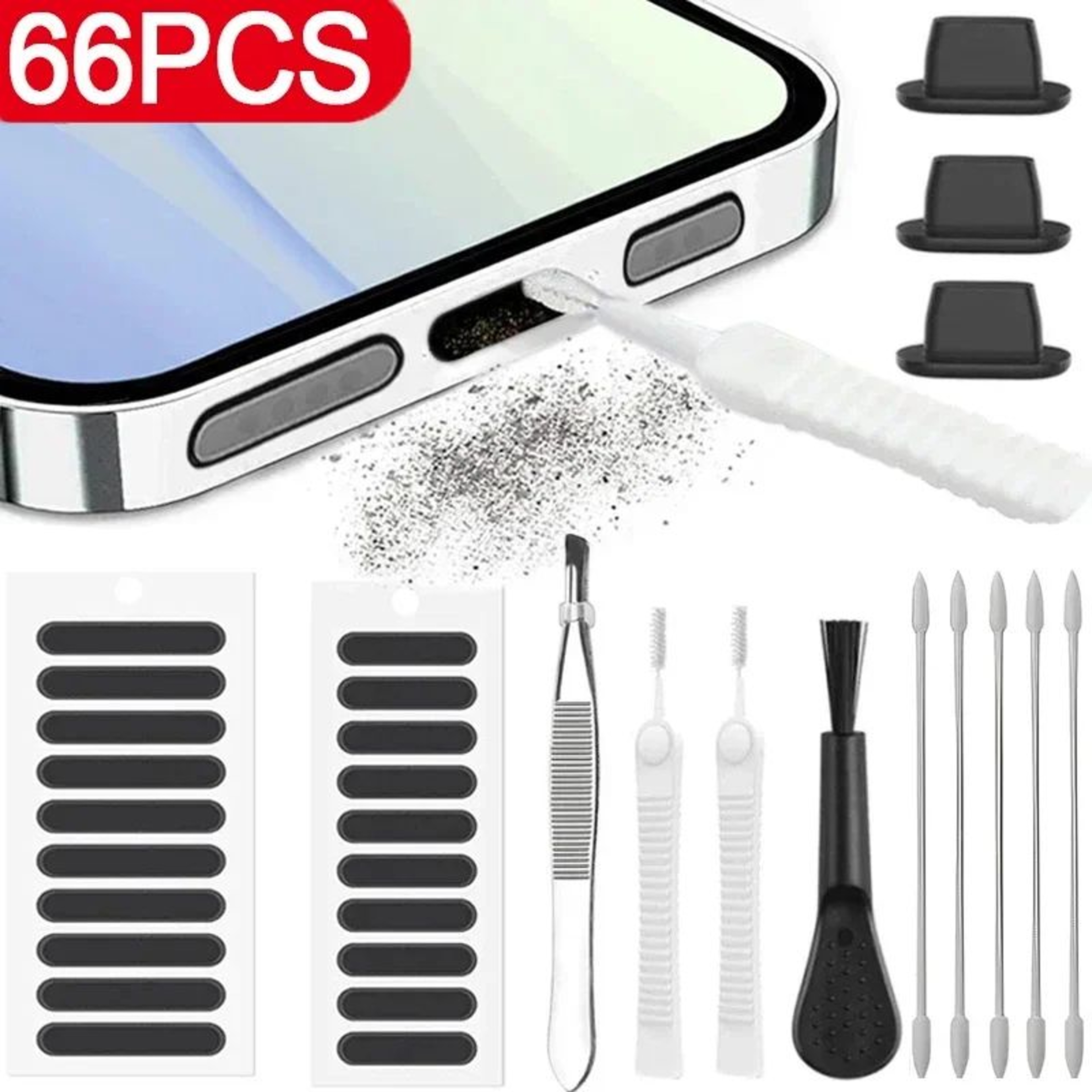 Universal Phone Speaker Dust Mesh And Charging Port Protector Kit 0