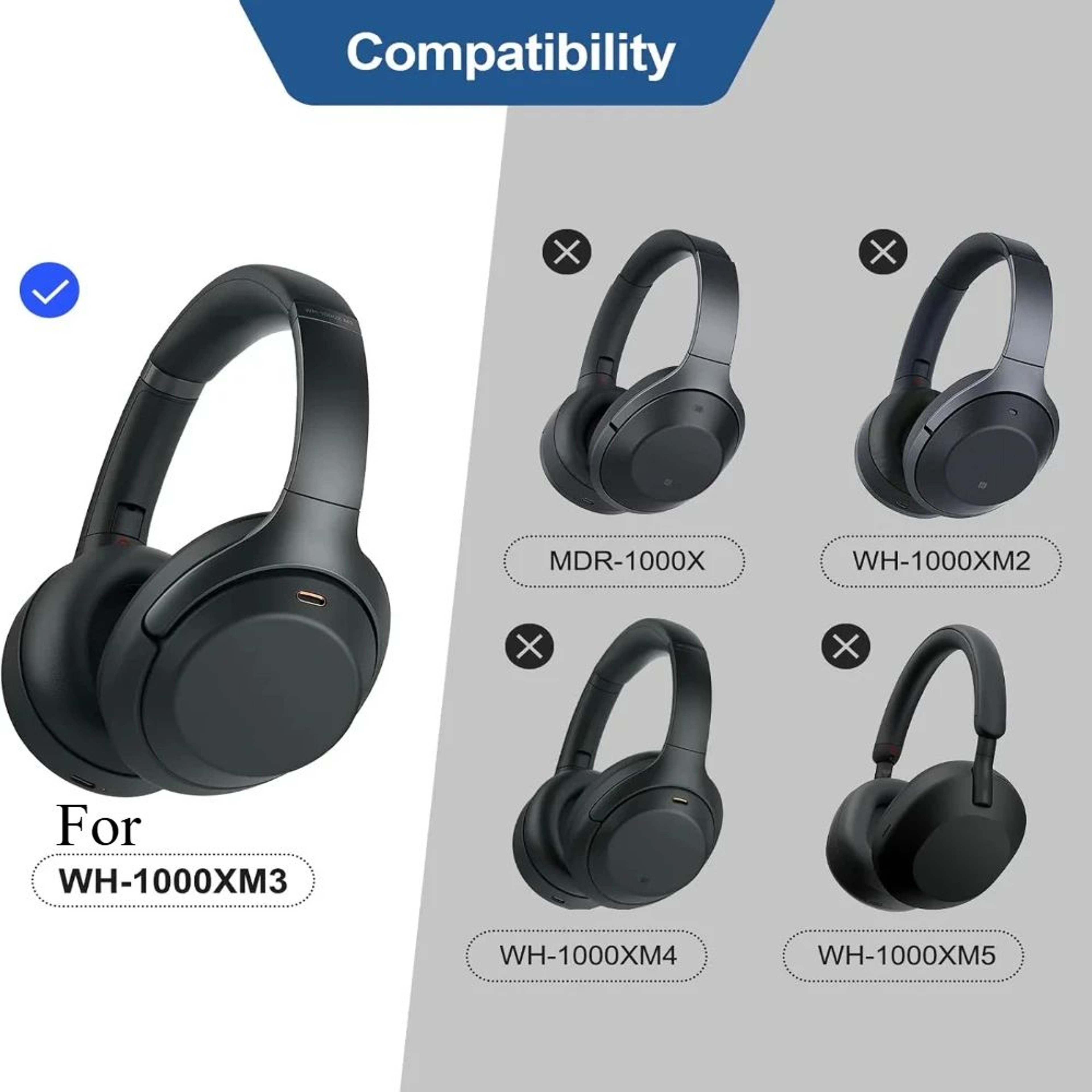 Sony WH 1000XM3 Replacement Ear Pads 1