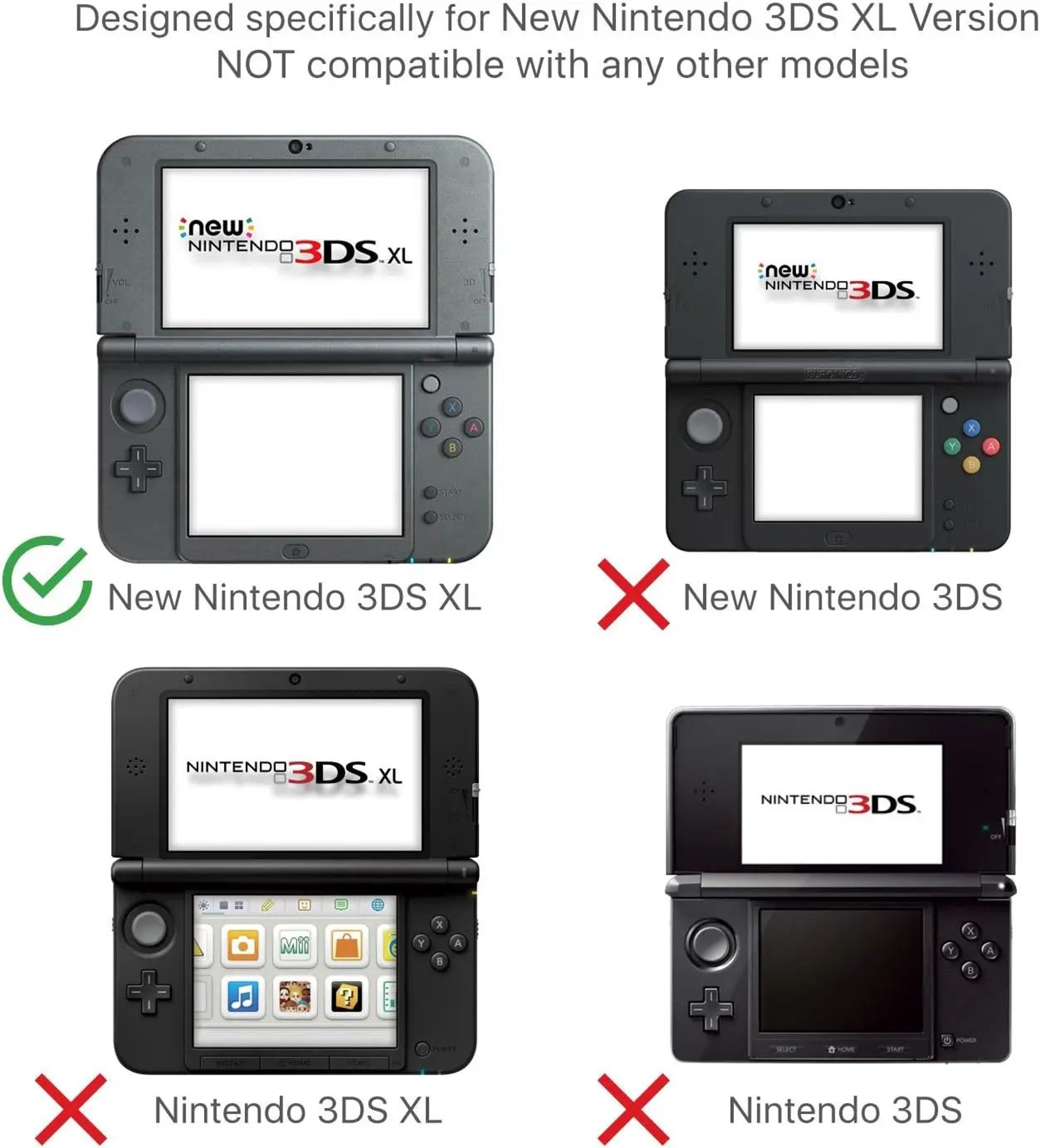 New 3DS XL Ergonomic Hand Grip Case 2