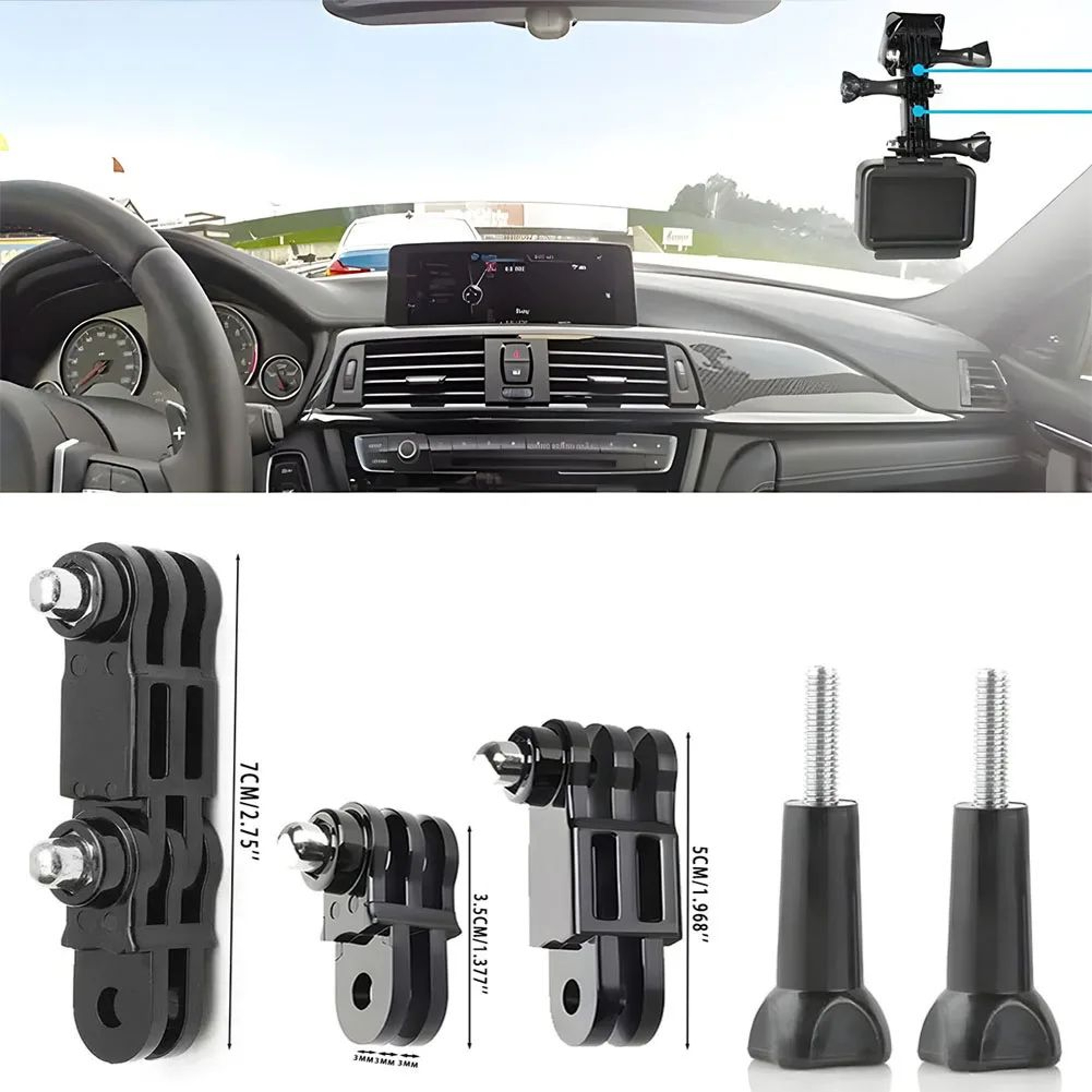Universal Action Camera Helmet Adhesive Mount Kit 4