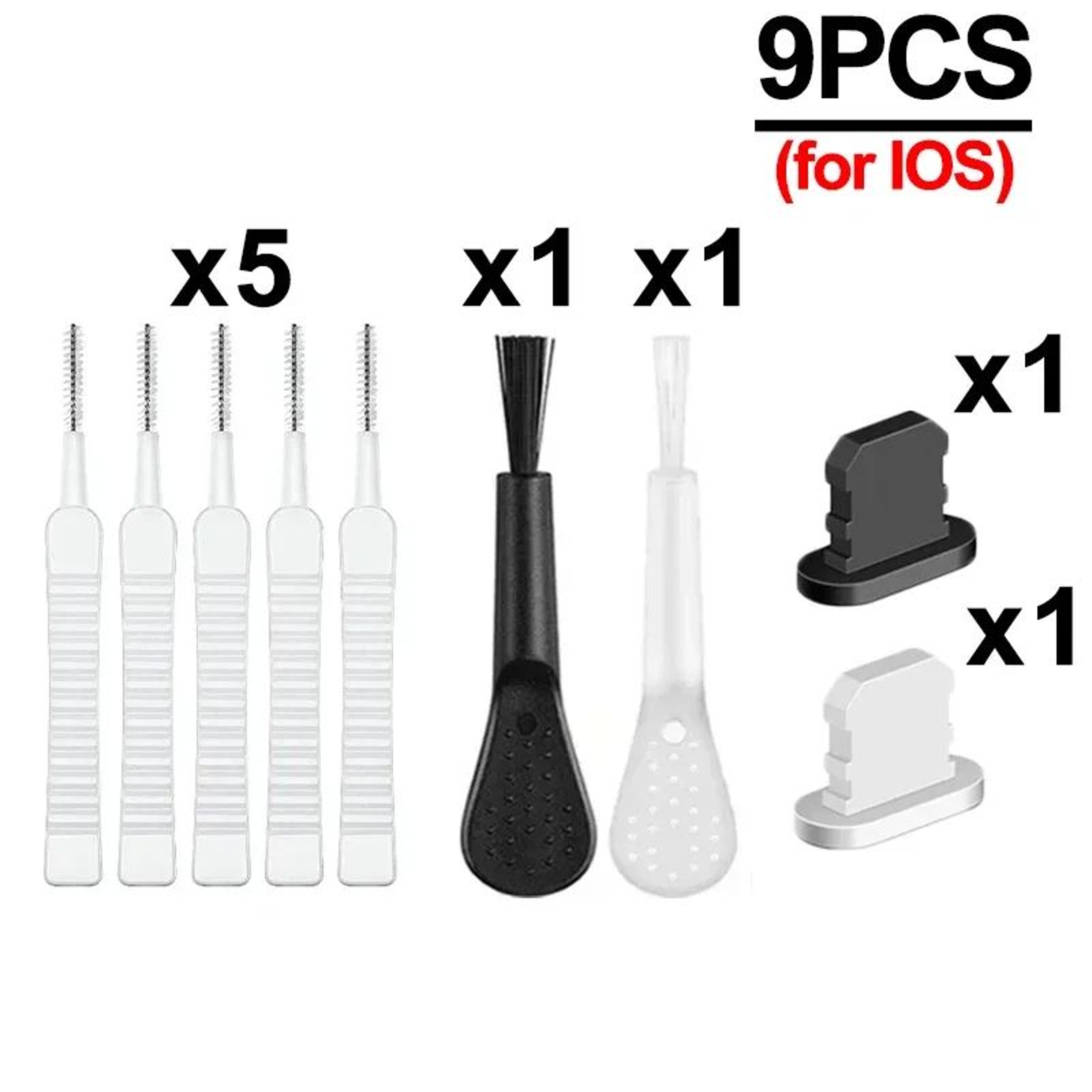 Universal Phone Charging Port Cleaner And Dust Plug Set 7