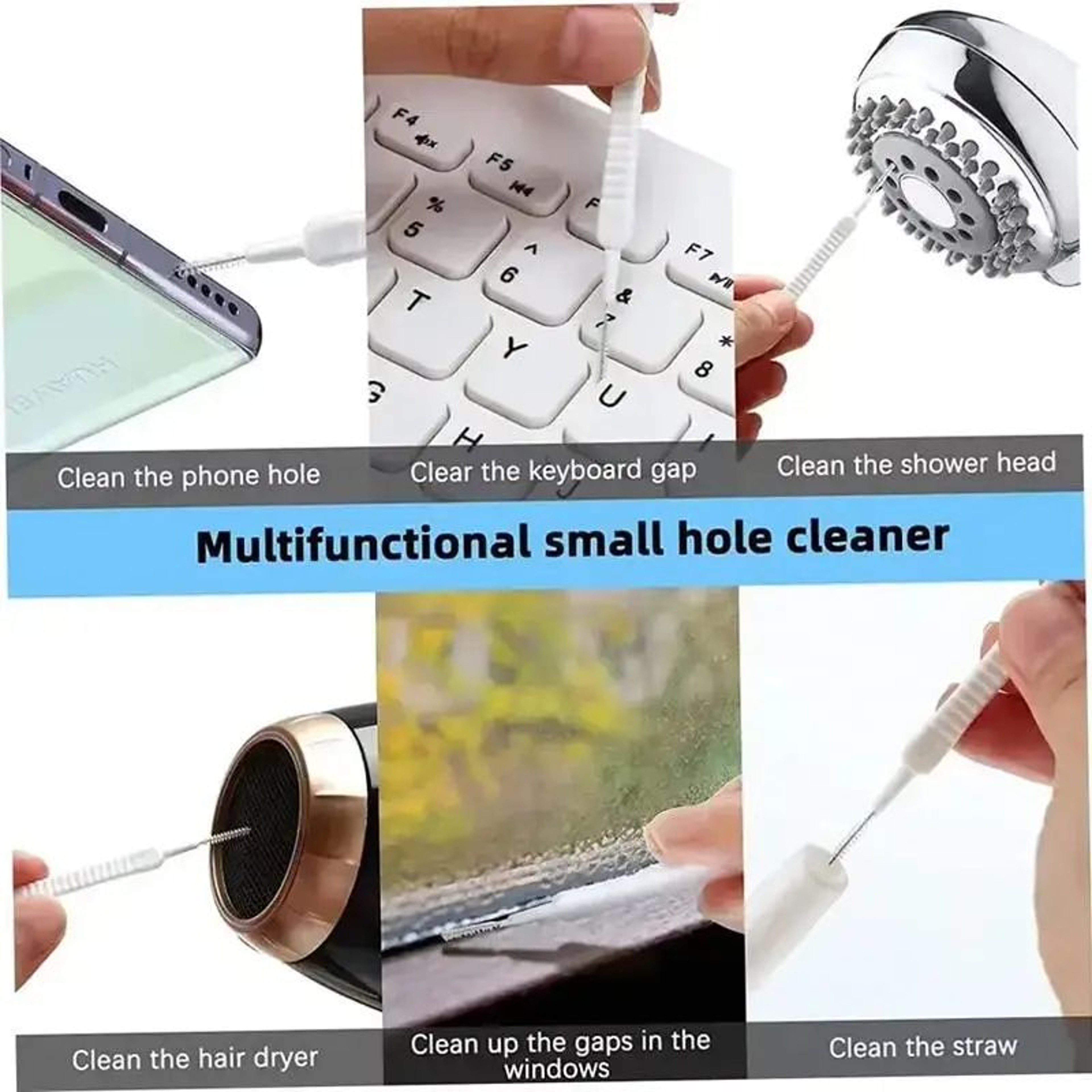 USB C Charging Port Dust Plug And Cleaning Brush Set 5