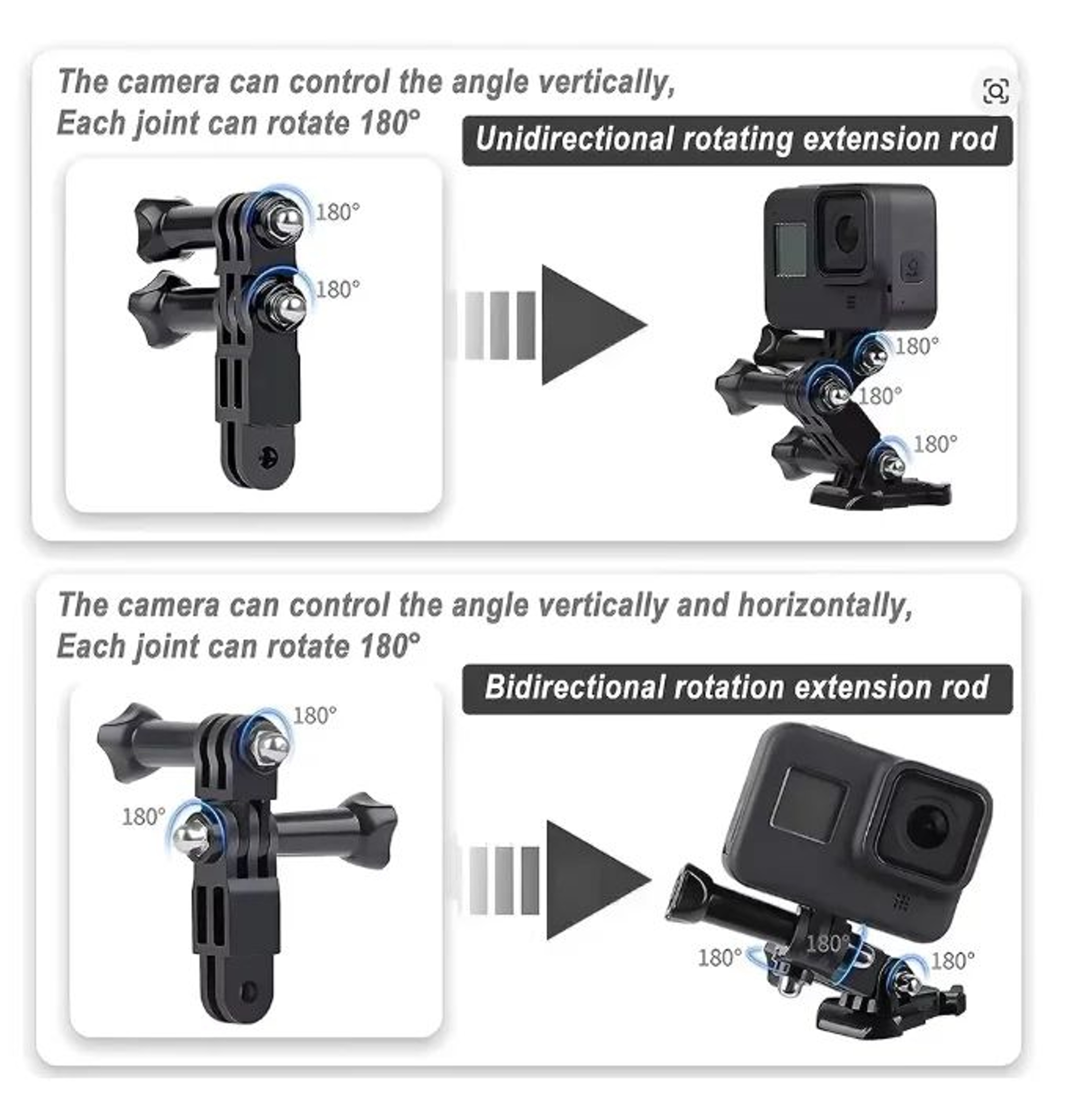 Adjustable Action Camera Extension Arm Mount 3