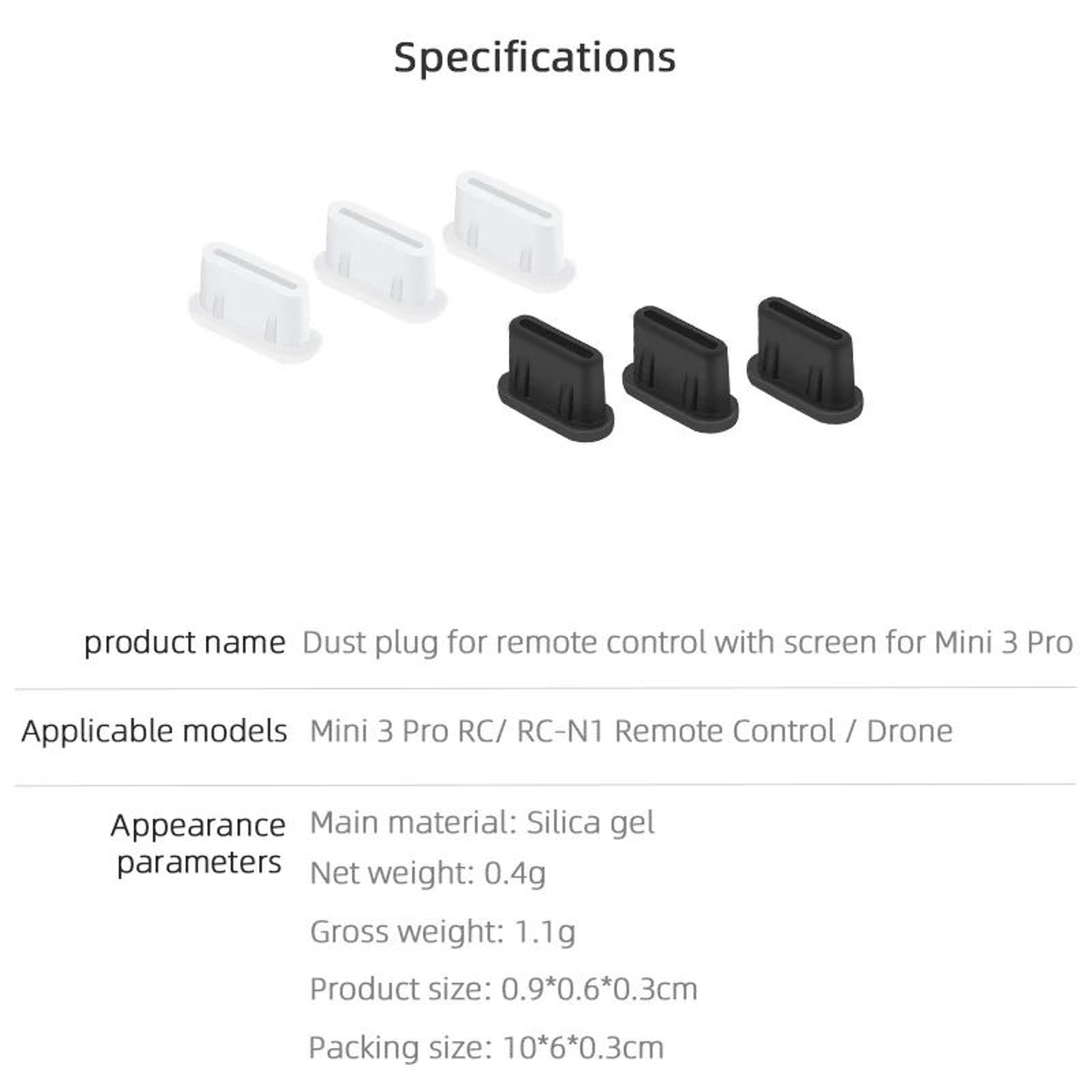 DJI Mini 3 Pro Type C Silicone Dust Plug Cover 5