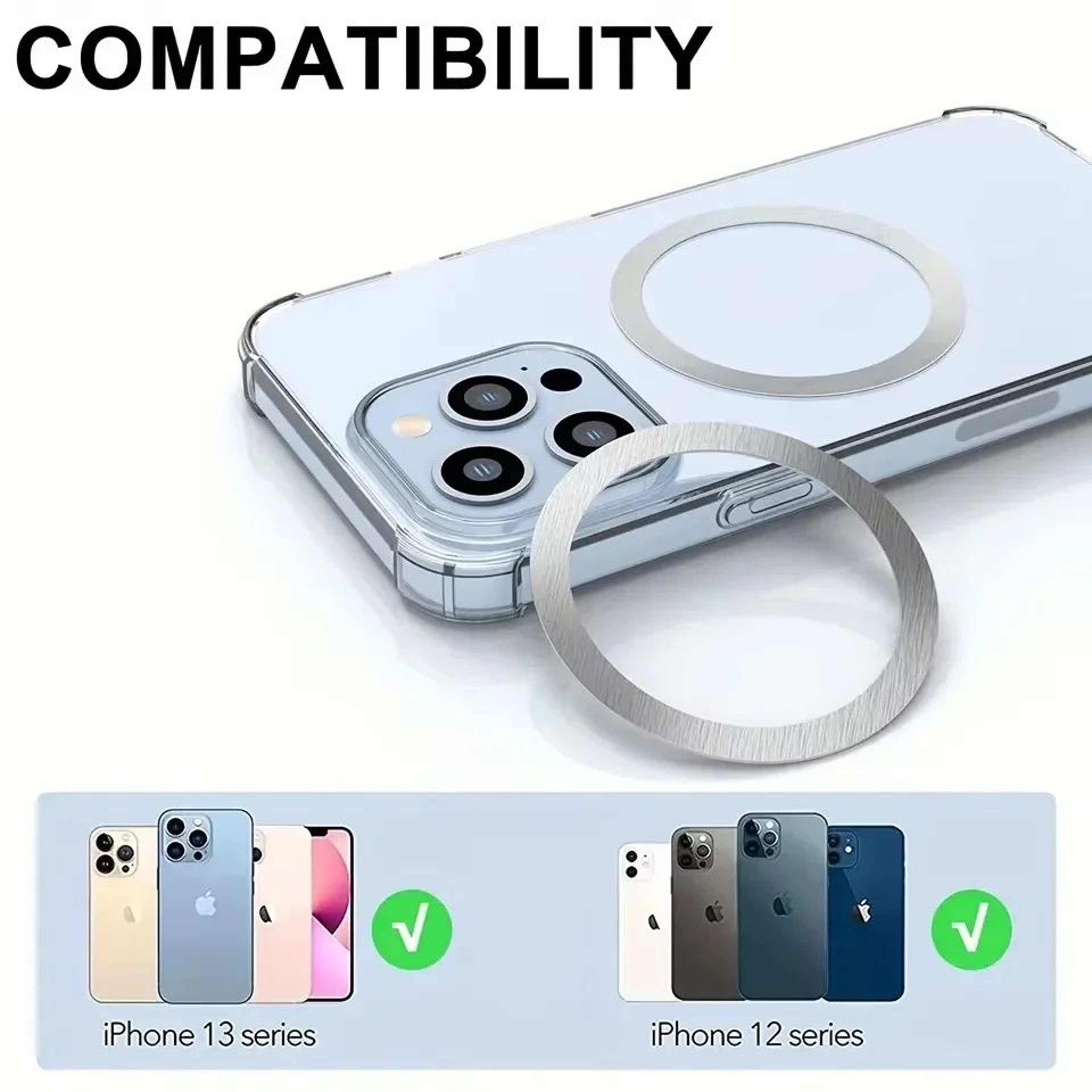 Universal MagSafe Metal Ring Adapter Sticker 5