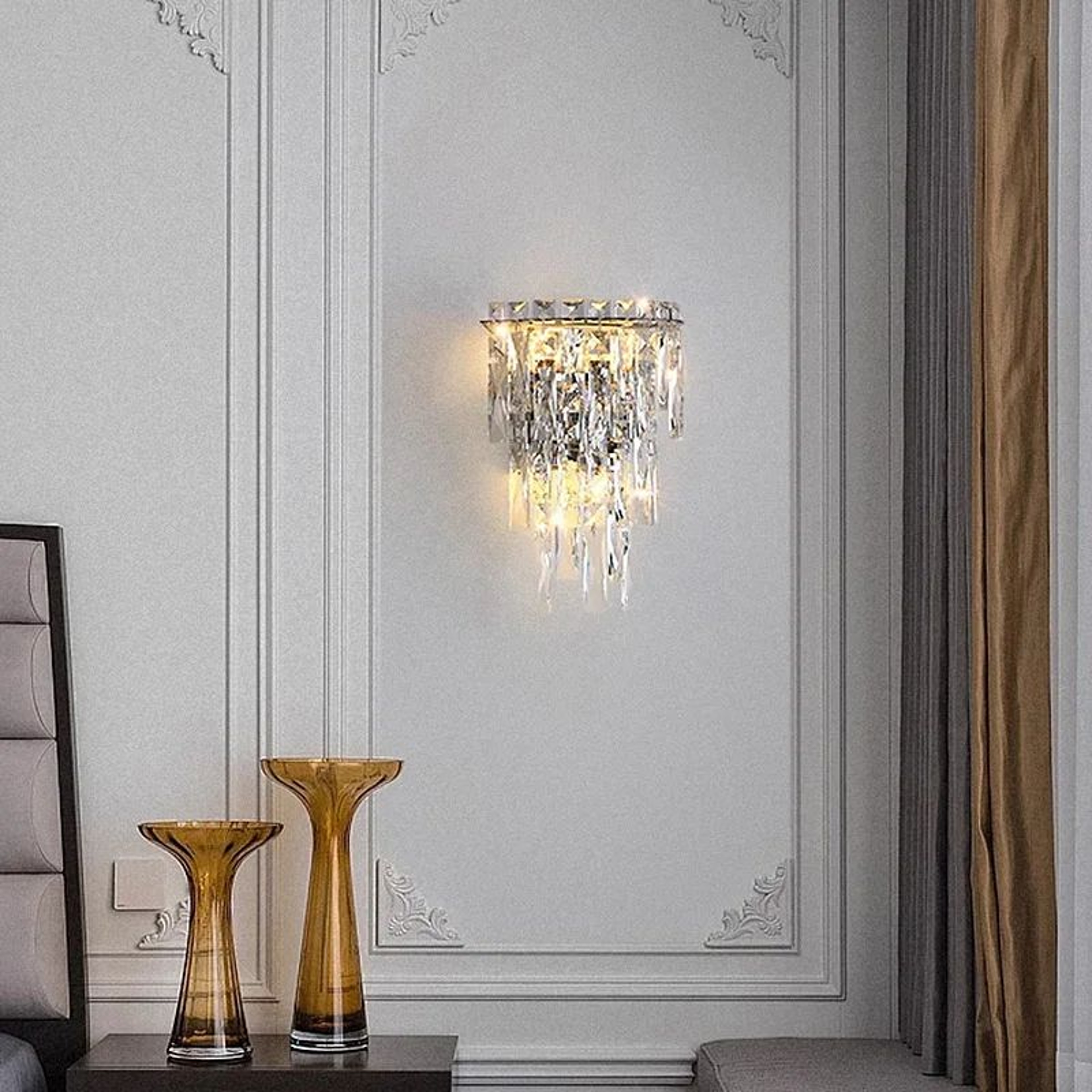 Modern Crystal Wall Lamp Luxury Indoor Sconce 1