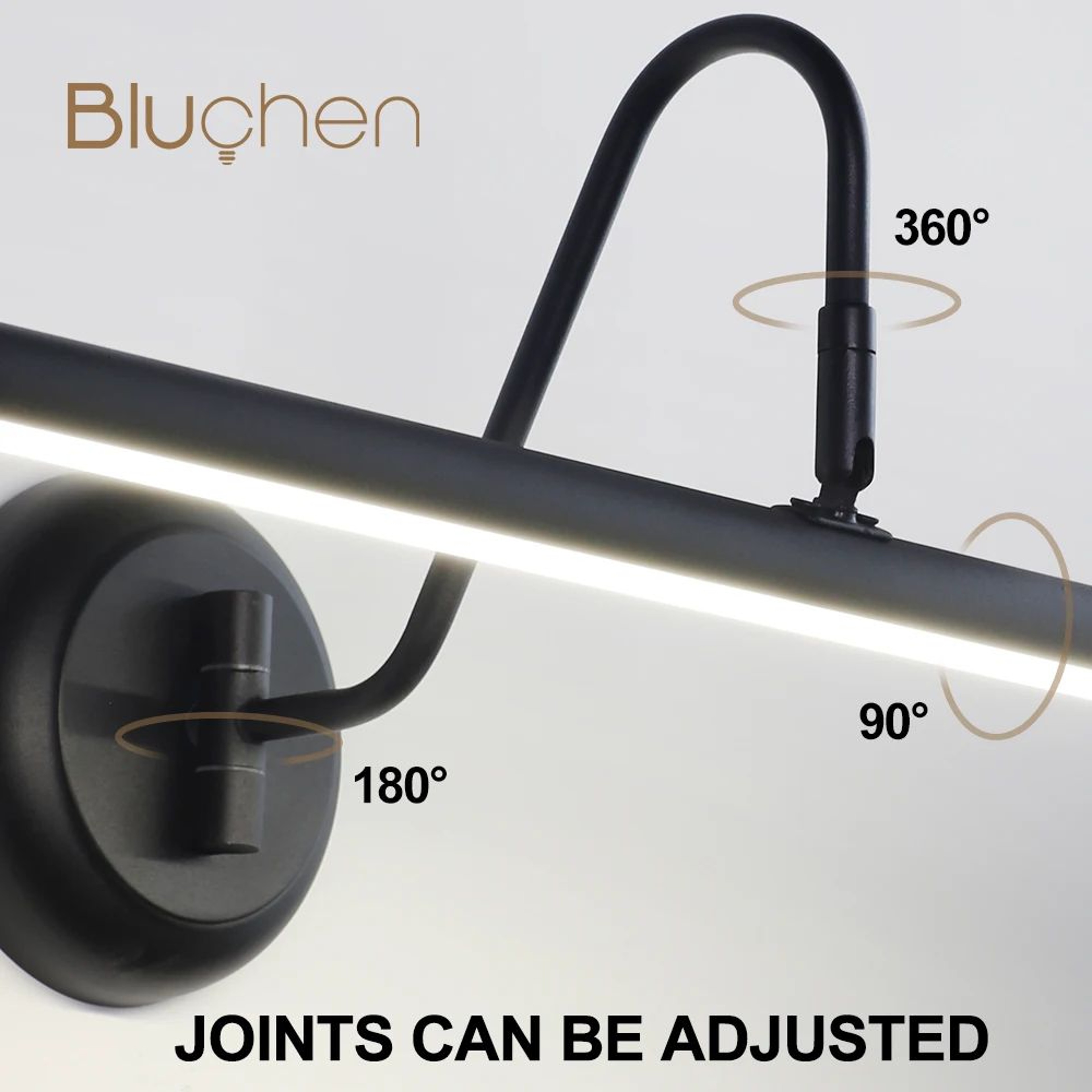 Modern Black LED Bathroom Mirror Light 4